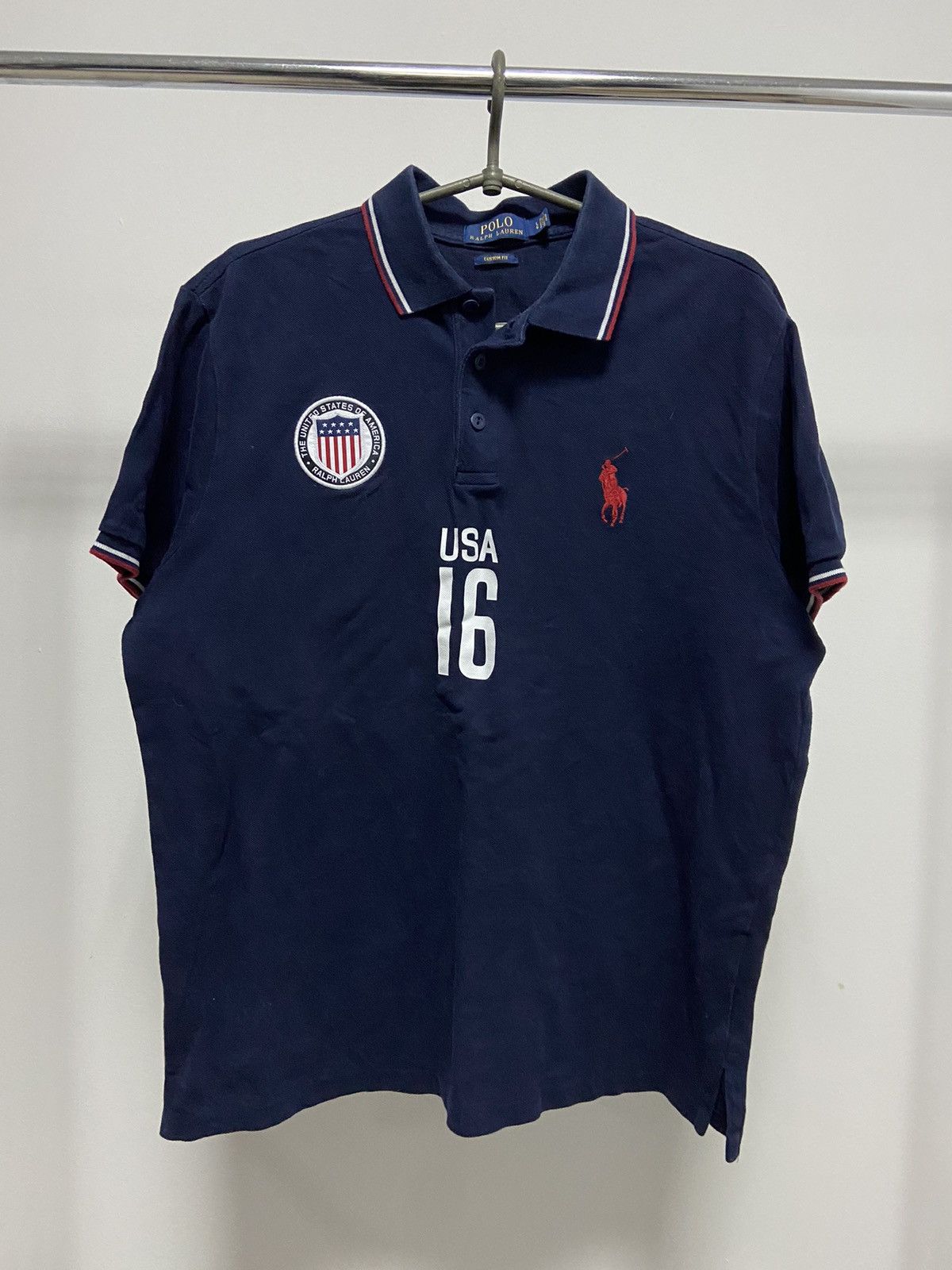 Polo Ralph Lauren × Vintage Polo Ralph Lauren USA big logo polo t shirt Size US L / EU 52-54 / 3 - 2 Thumbnail