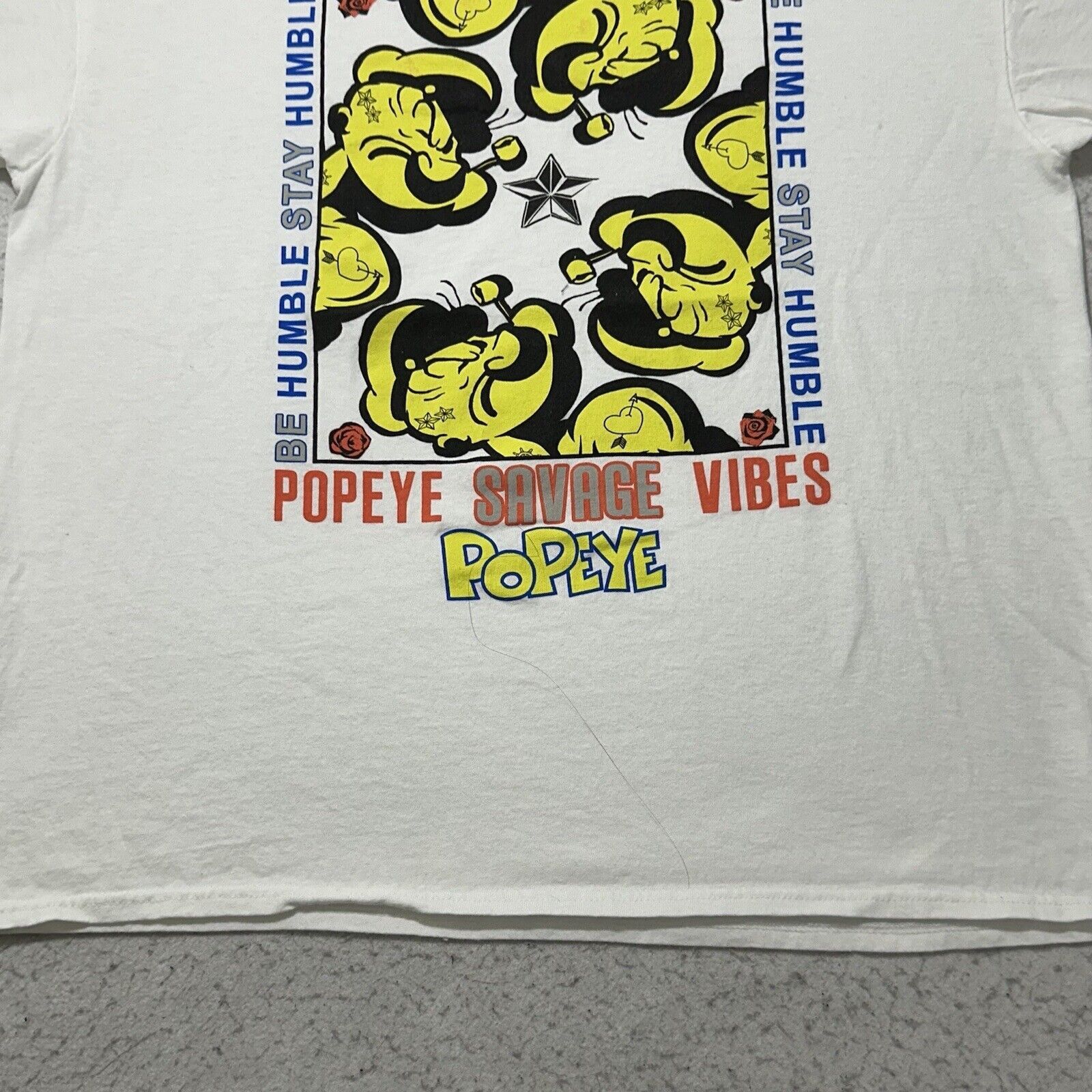 Other Popeye XL White Crewneck Graphic T Shirt Savage Vibes Size US XL / EU 56 / 4 - 7 Thumbnail