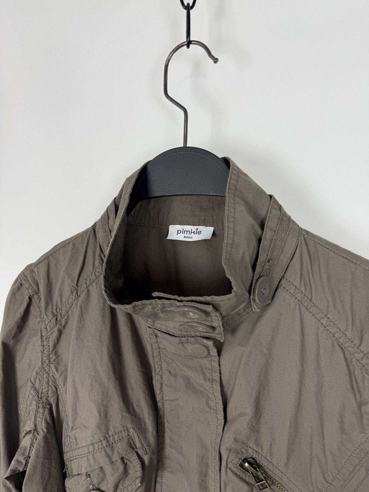 Vintage Y2K Vintage Pimkie Basic Fitted Brown Cargo Pocket Jacket S Size M / US 6-8 / IT 42-44 - 5 Thumbnail