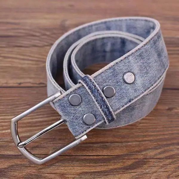 Japanese Brand Kubota x Mita 47in Simple Casual Vintage Denim Belt Size ONE SIZE - 5 Thumbnail