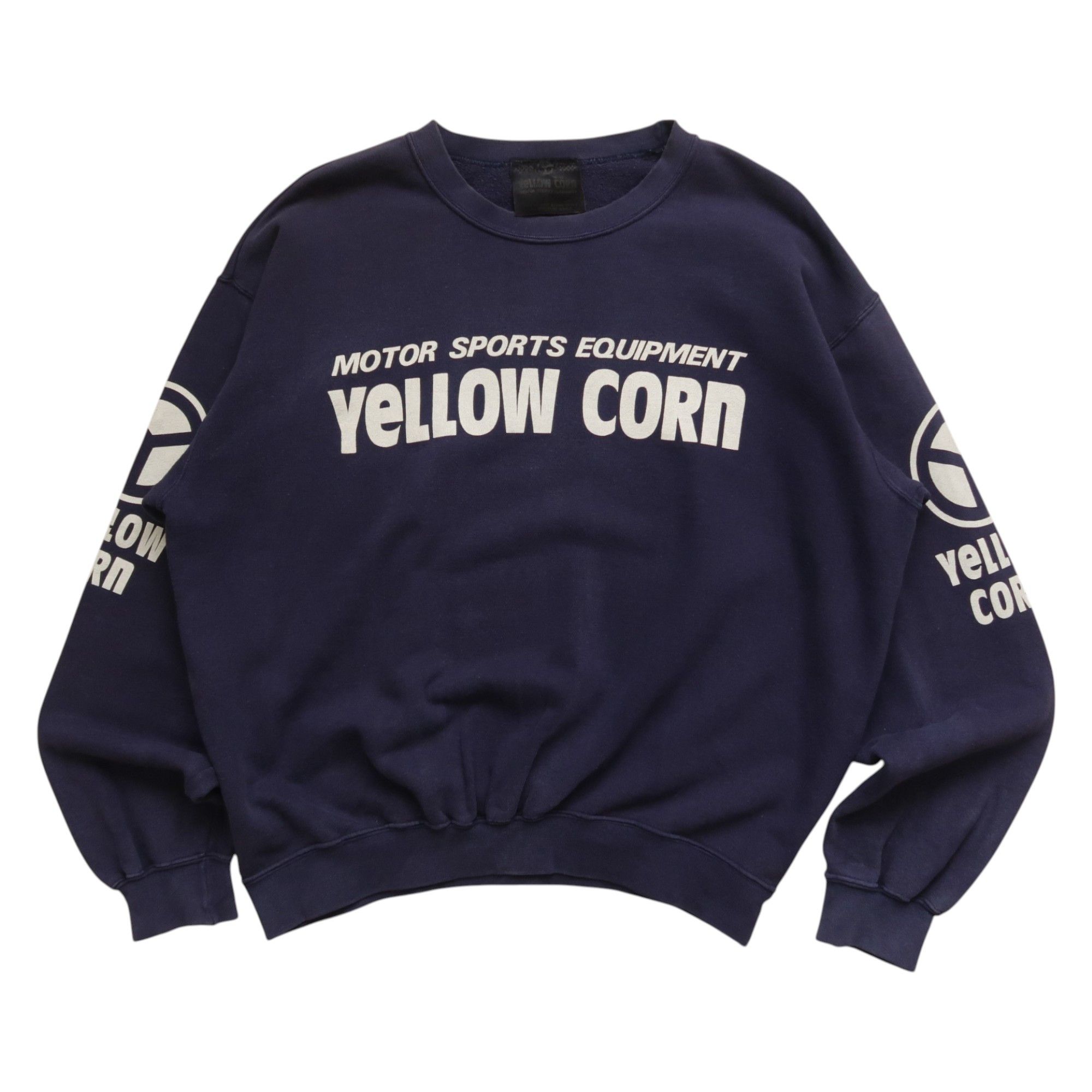 YELLOW CORN Vintage 90s Yellow Corn Faded Sweatshirt Big Logo Size US M / EU 48-50 / 2 - 2 Thumbnail