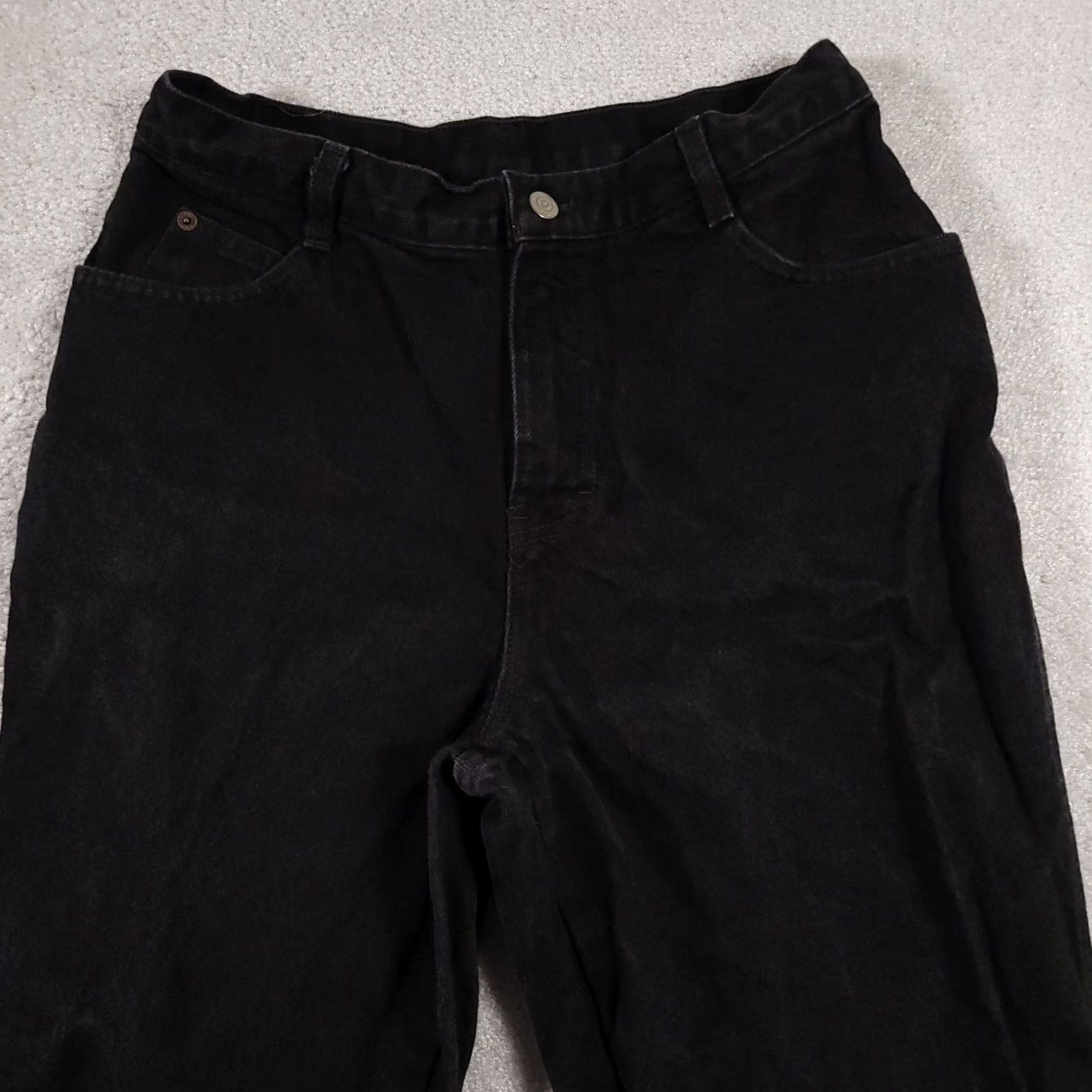 Vintage VINTAGE Gitano Mom Jeans Women's 12P Black Denim Tapered High Rise 80s 90s Mens? Size 34" / US 12 / IT 48 - 3 Thumbnail
