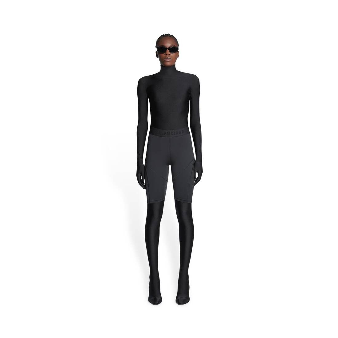 Balenciaga o1mt1gz1224 3B Sports Icon Athletic Cut Shorts in Black Size 27" / US 4 / IT 40 - 2 Thumbnail