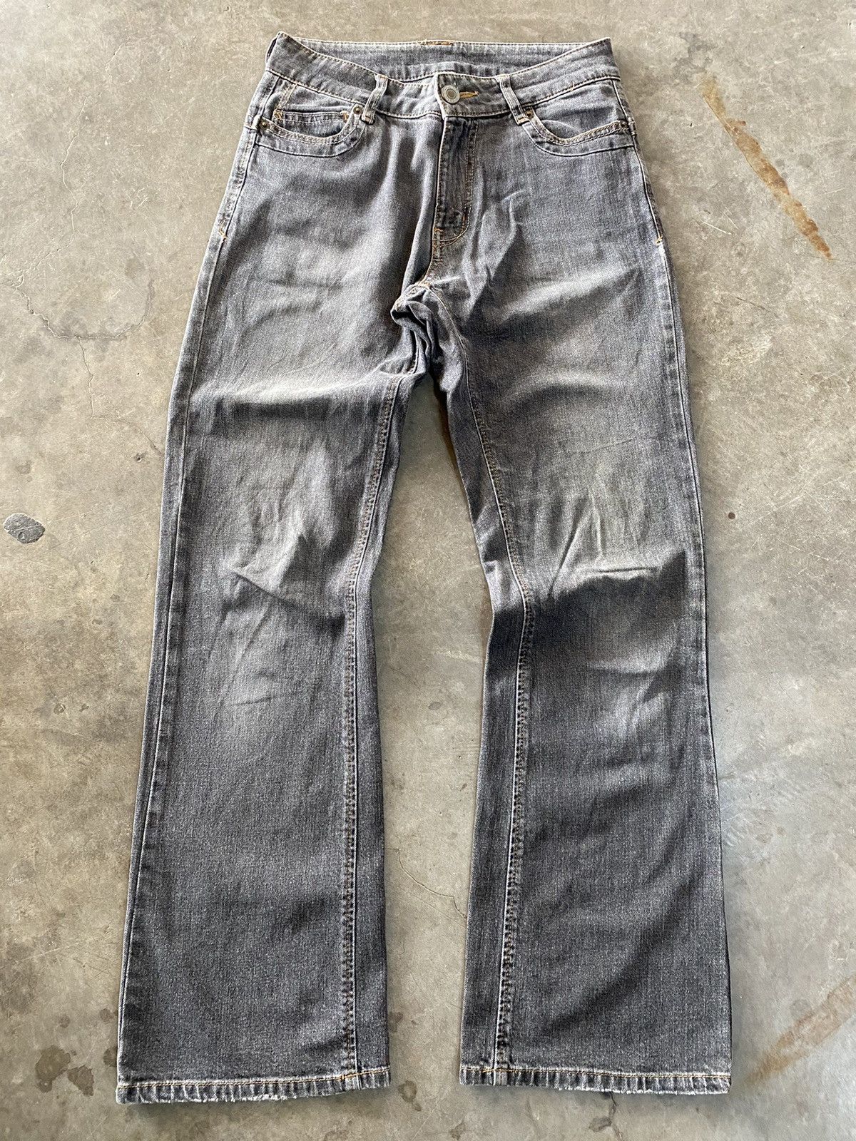If Six Was Nine × Japanese Brand × Tornado Mart Flare Jeans Japanese BT051059 Fade Black Denim Size US 28 / EU 44 - 8 Thumbnail