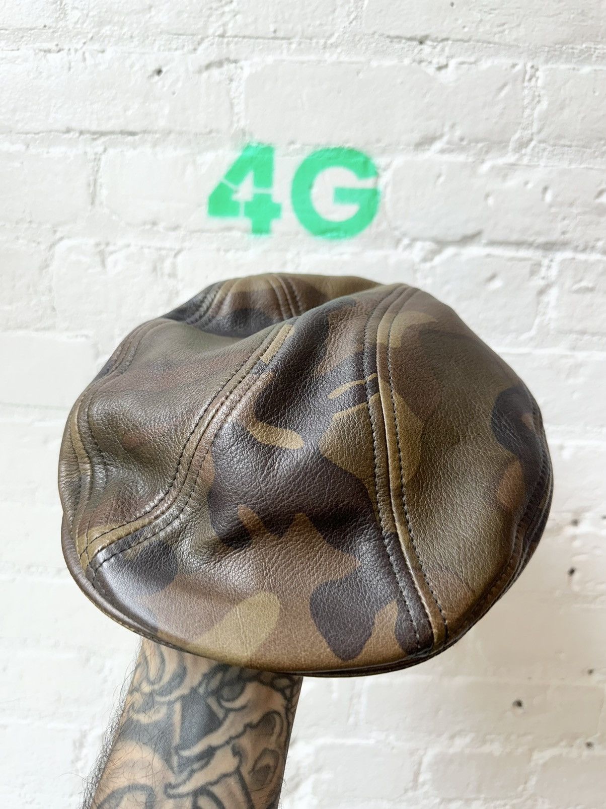 Chrome Hearts Chrome Hearts NEW Camo Hunting / Golf Leather Hat Size ONE SIZE - 3 Thumbnail