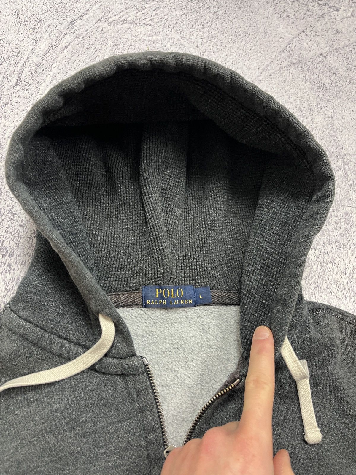 Polo Ralph Lauren × Ralph Lauren Polo Ralph Lauren Grey Zip Up Hoodie Red Pony Hype PRL Y2K Size US L / EU 52-54 / 3 - 8 Thumbnail