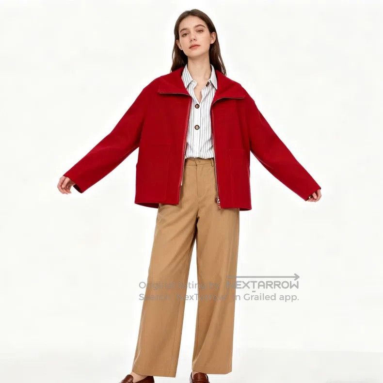 Hermes Hermes Red Zipper Short Cashmere Top Size XXS / US 00 / IT 34 - 3 Thumbnail