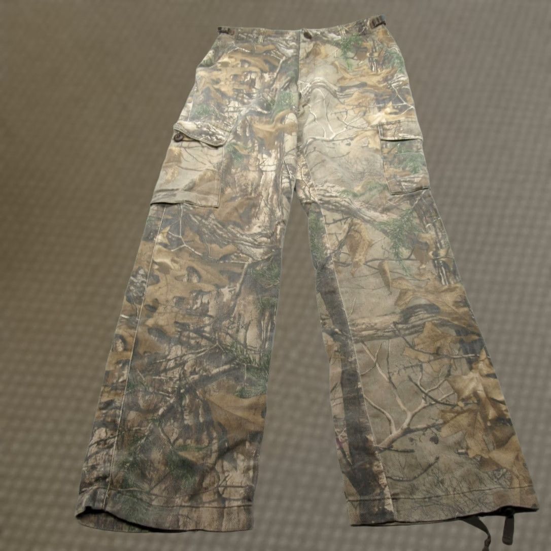 Vintage Cabelas Pants Mens 30x31 Green Realtree Camo Adjustable Waist Hunting Cargo Size US 30 / EU 46 - 1 Thumbnail