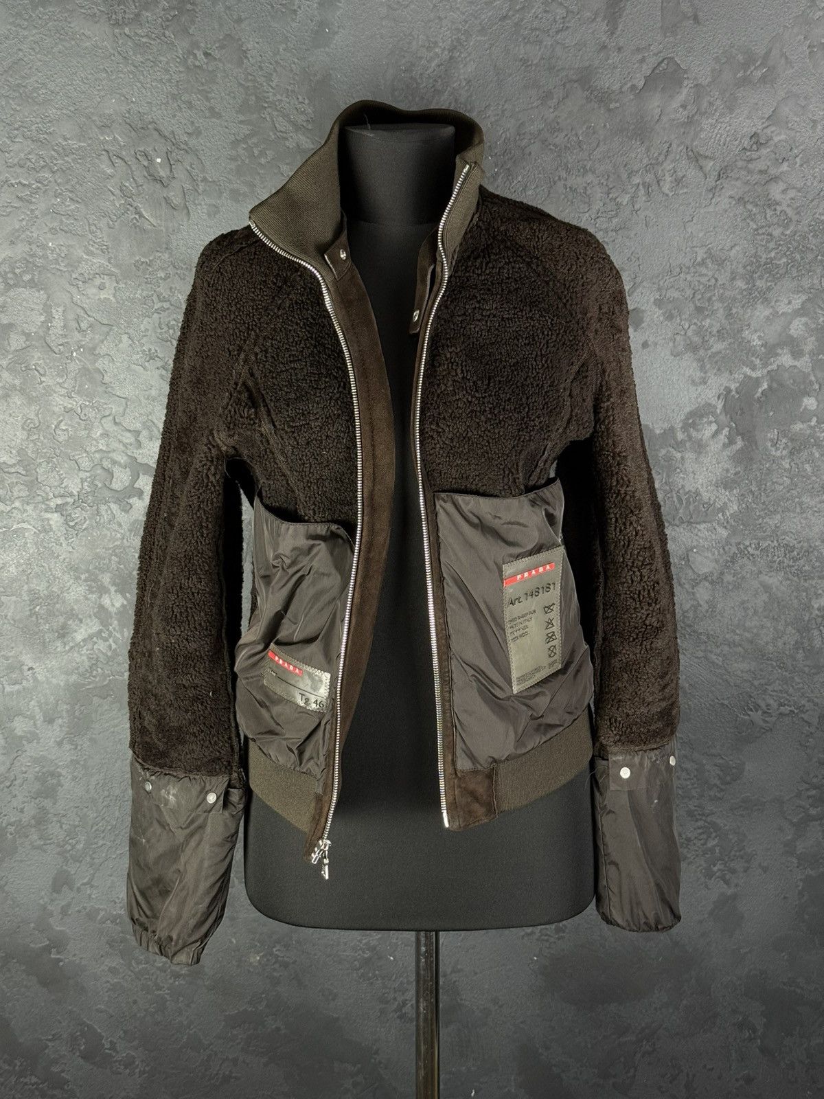 Prada 2000s Prada Brown Shearling Leather Jacket Women's Size L / US 10 / IT 46 - 17 Thumbnail