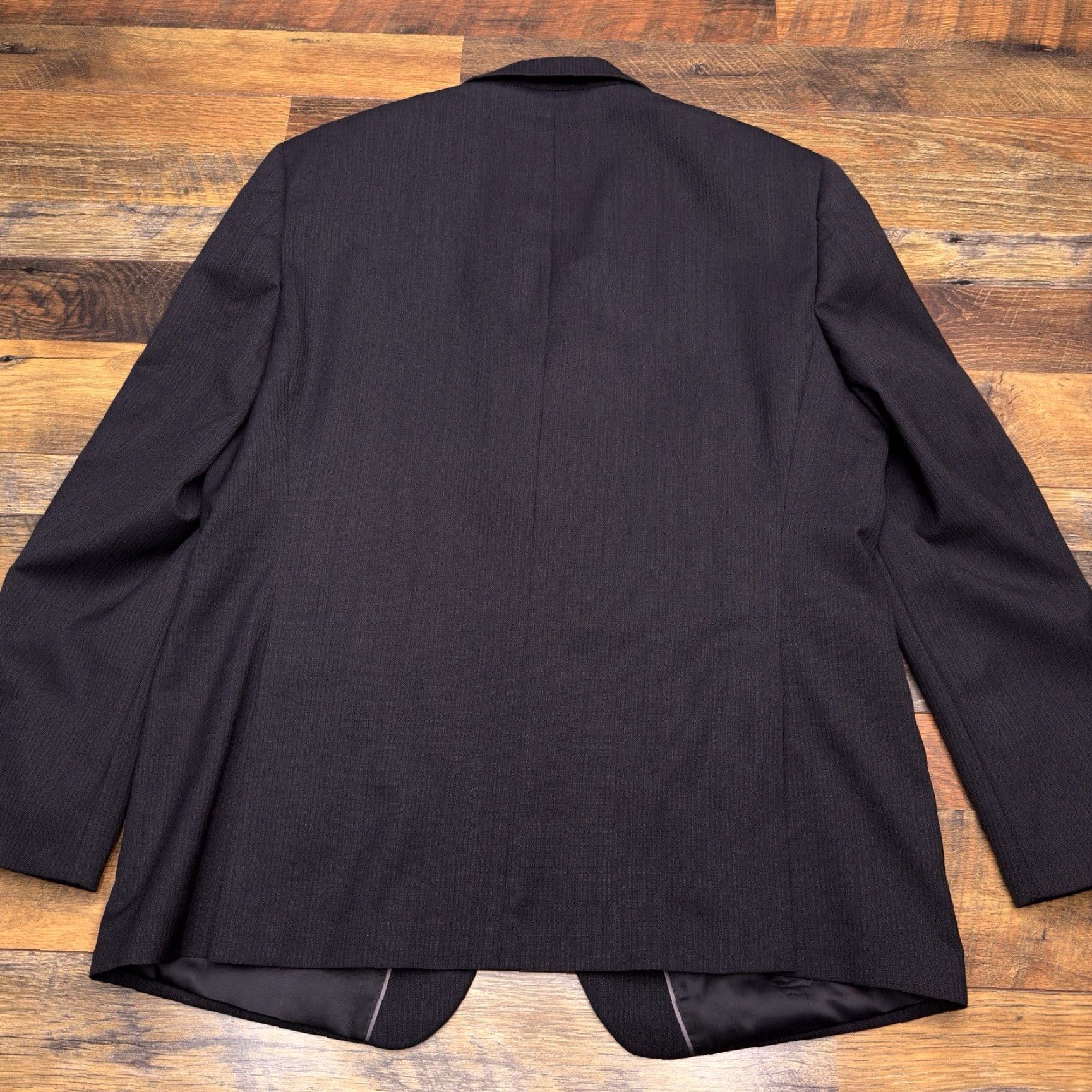 Vintage Marc Anthony Suit Jacket 44 Short Black Wool Blazer Jacket Notch Lapel Two-Button Single-Breasted Men 44 Regular Size US 44 / EU 60 - 2 Thumbnail
