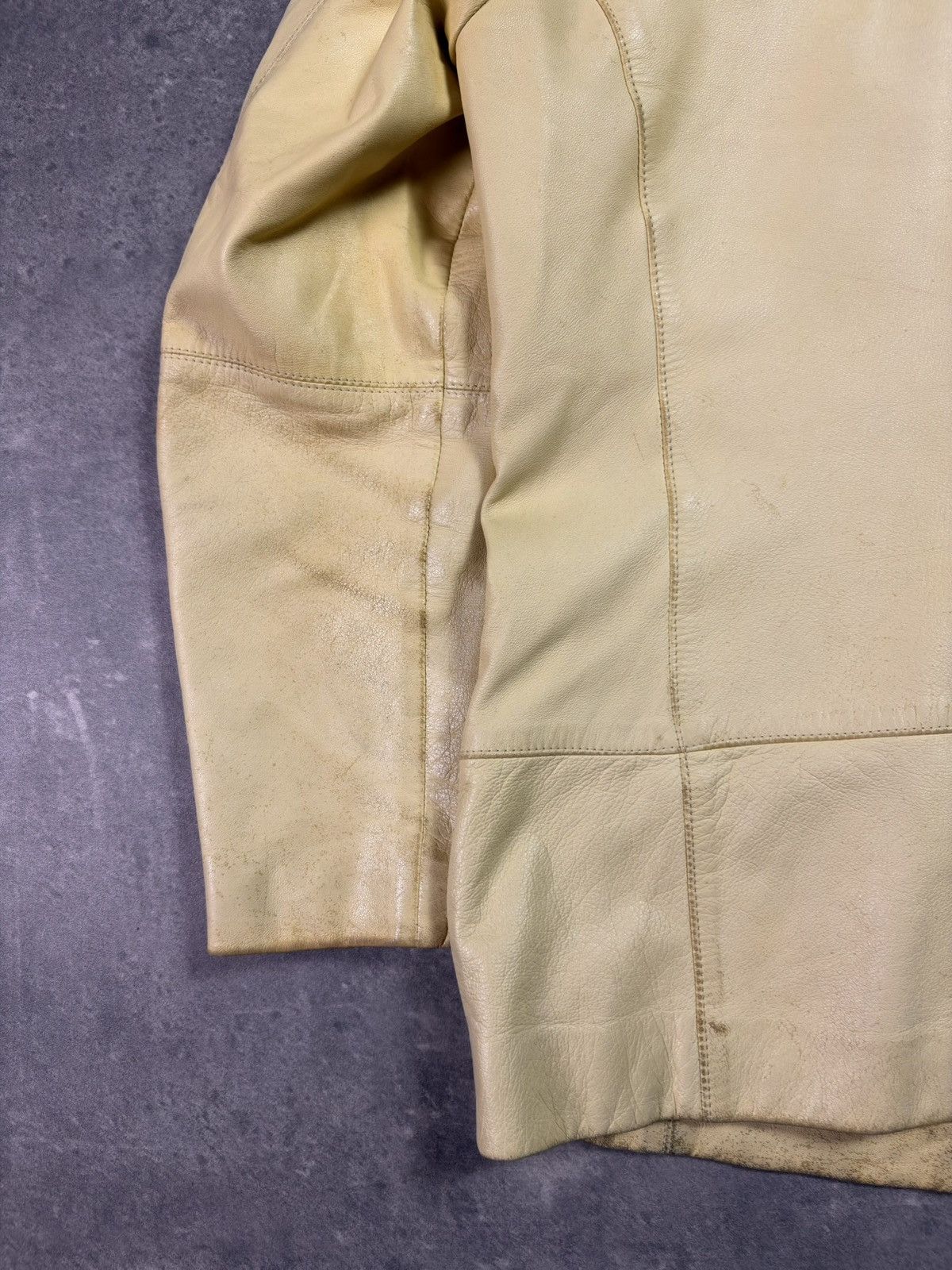 Givenchy 90s Distressed Faded Givenchy Napoleon Leather Jacket 40 Size L / US 10 / IT 46 - 16 Thumbnail