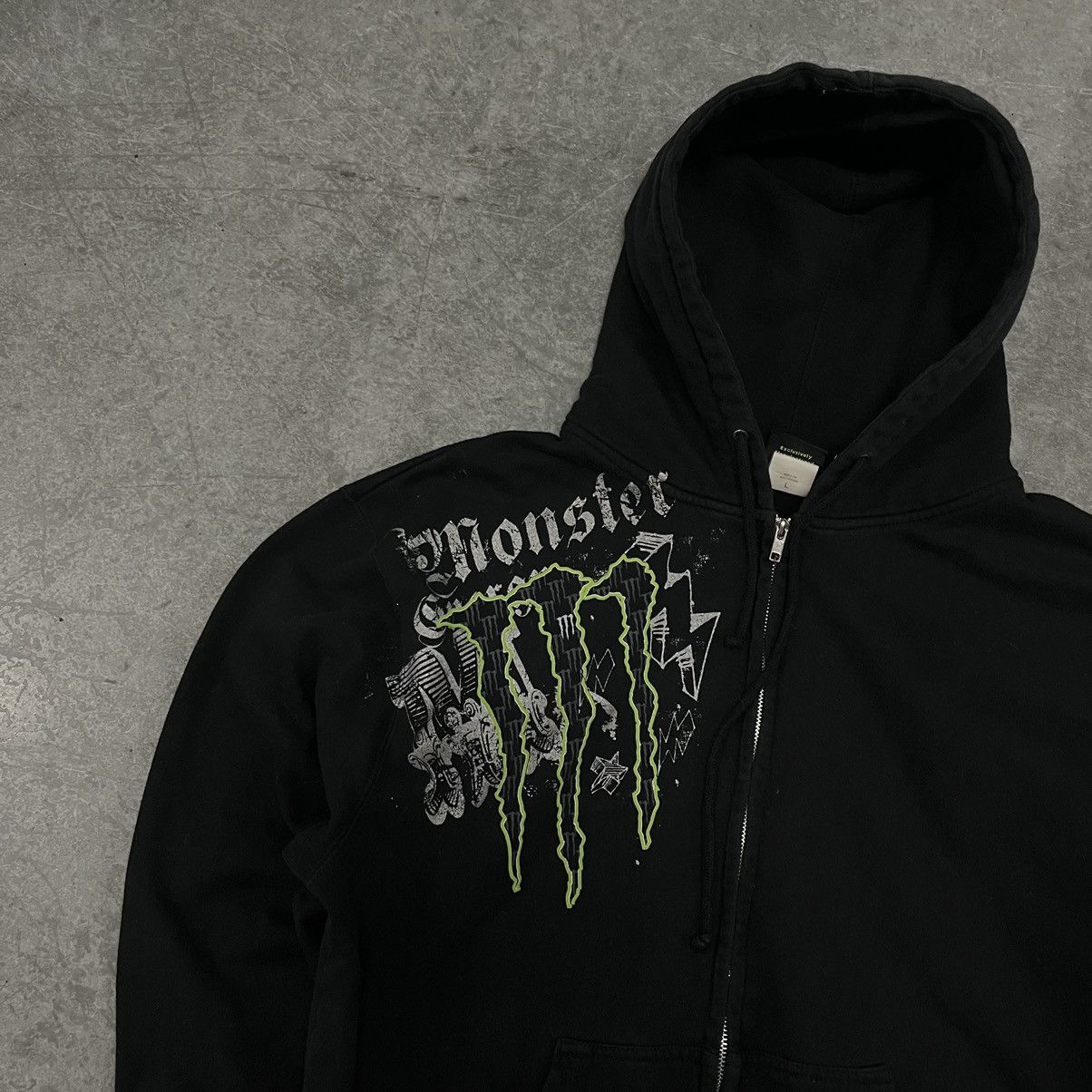 Vintage rockstar energy zip up hoodie Size US L / EU 52-54 / 3 - 2 Thumbnail