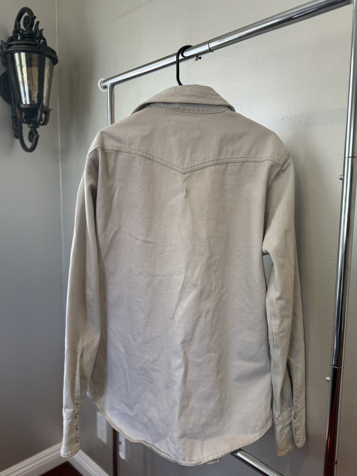 Maison Margiela Maison Margiela selvedge oversized white denim jacket Size US L / EU 52-54 / 3 - 2 Thumbnail