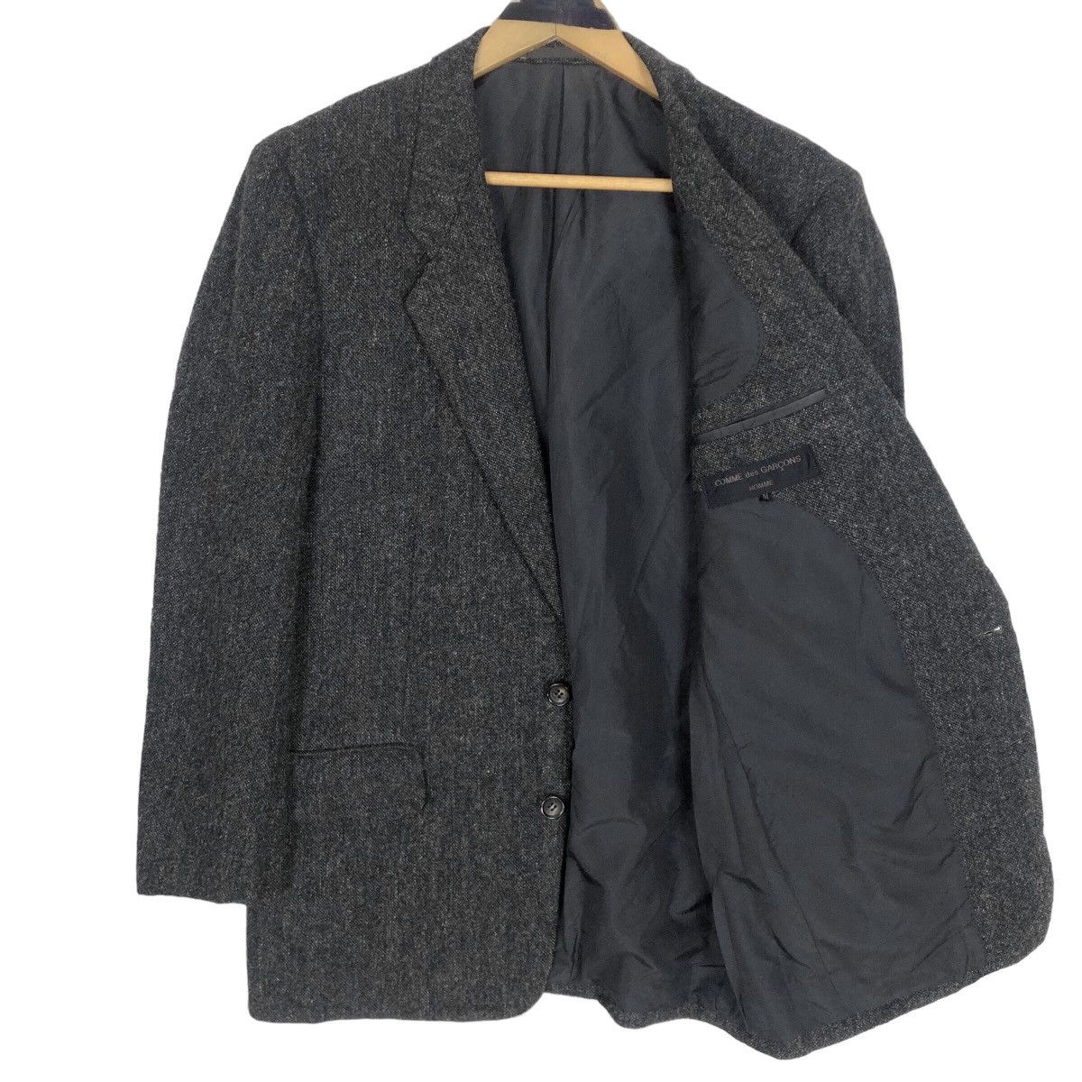 Comme des Garcons Vintage 90s Comme Des Garcons Homme Tweed Coat Light Jacket Size US M / EU 48-50 / 2 - 6 Thumbnail