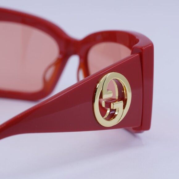 Gucci 🕶️ New Gucci GG1412S 004 Red Sunglasses Size ONE SIZE - 10 Thumbnail