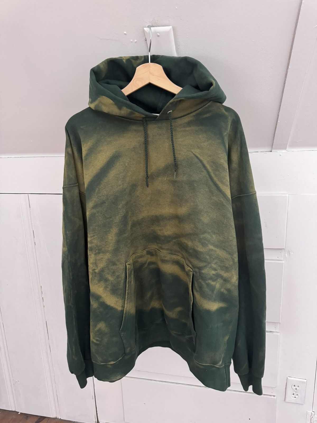 image of Basketcase Gallery Vintage Sun Faded Hoodie in Green, Men's (Size XL)