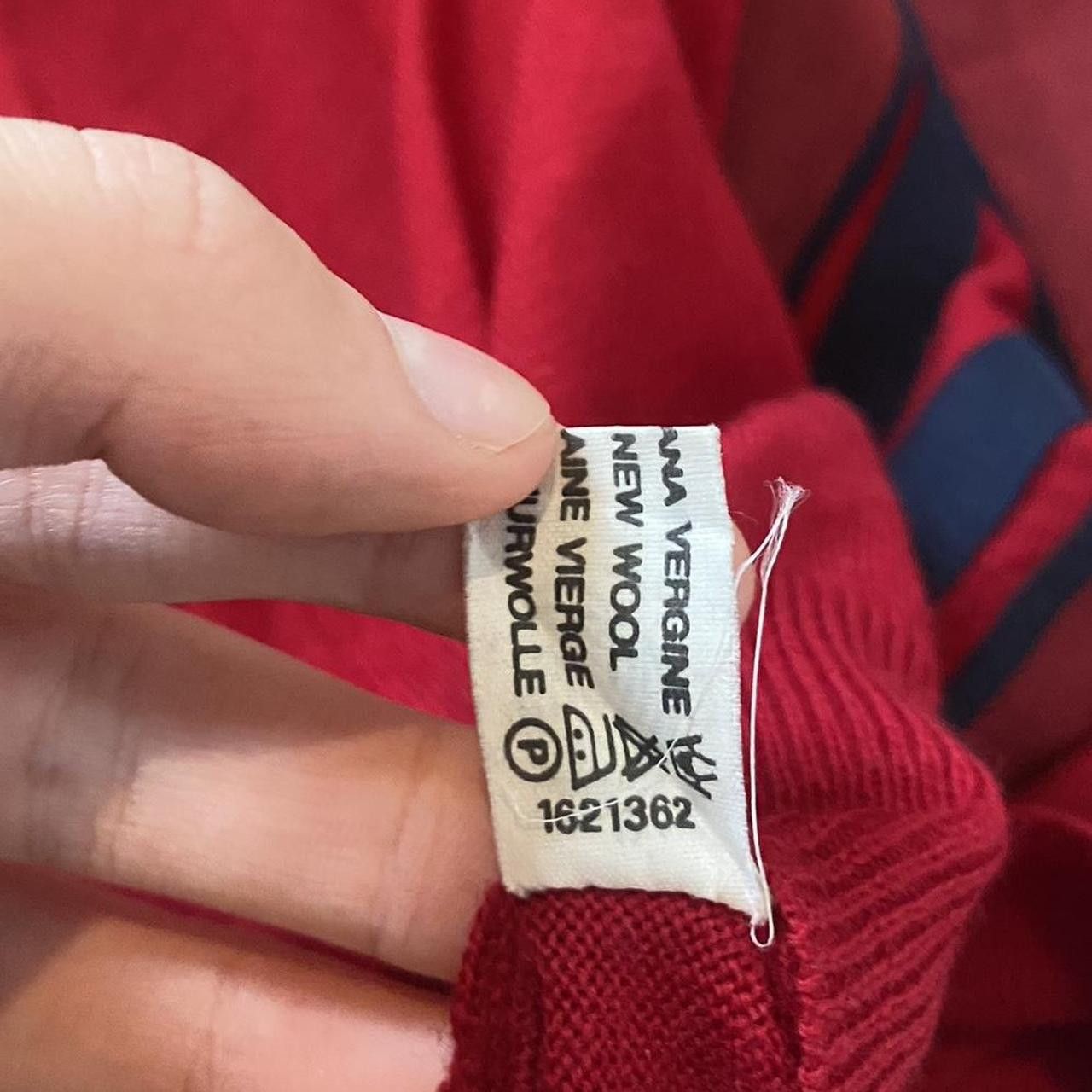 Other Red 100% Pure Wool Boxy vintage 90s V-neck Size US L / EU 52-54 / 3 - 6 Thumbnail
