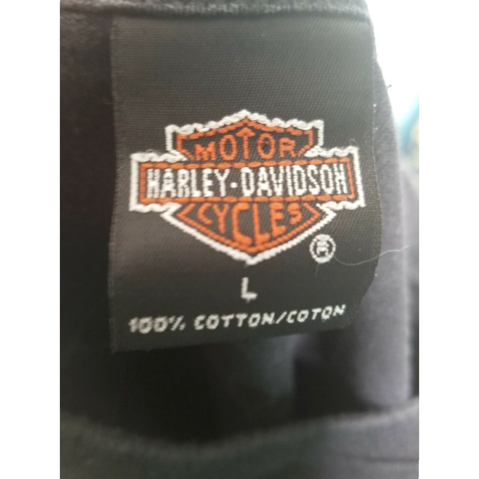 Harley Davidson VINTAGE Harley-Davidson Black Patriotic T-Shirt Adult Large American Eagle Double-Sided Mens Size US L / EU 52-54 / 3 - 4 Thumbnail