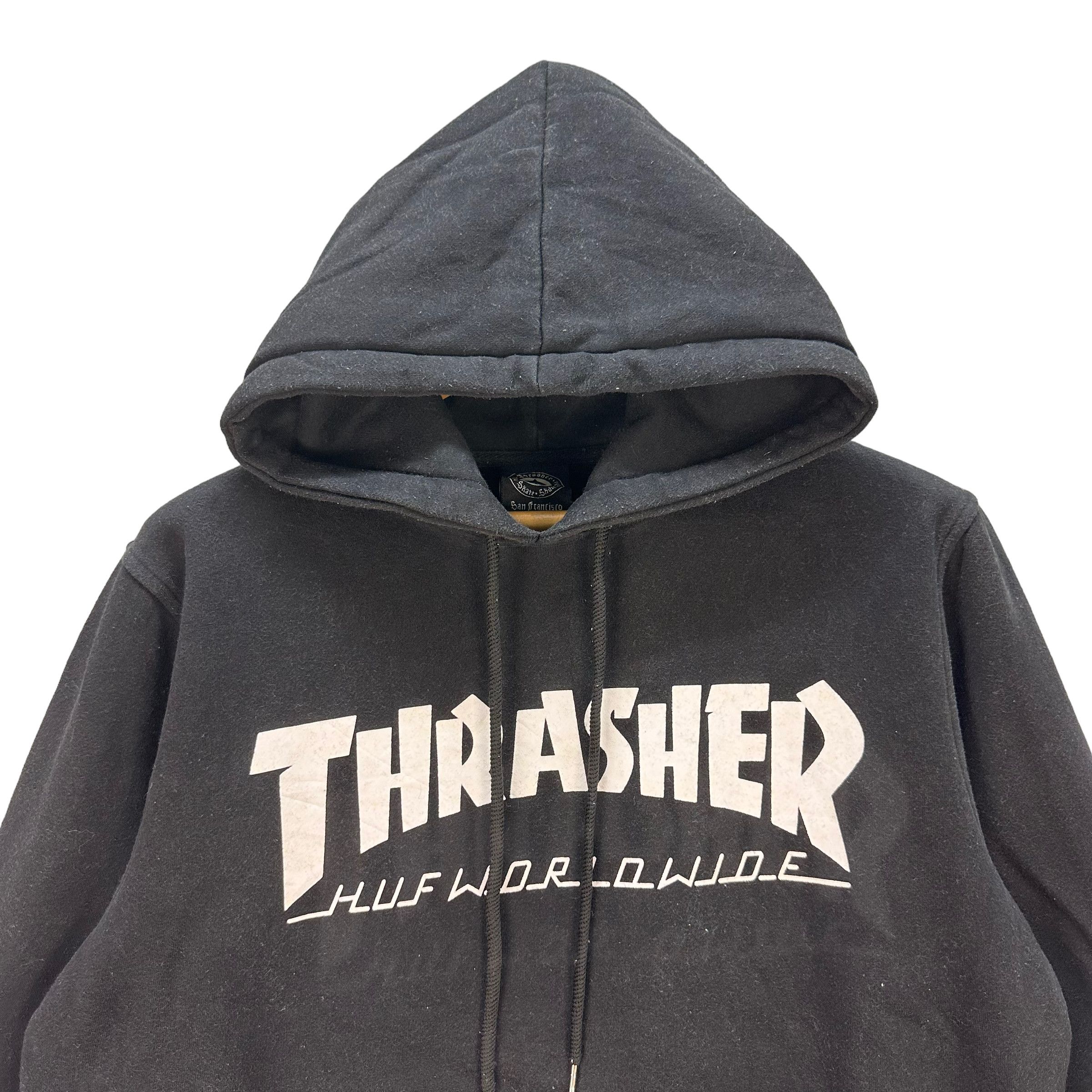 Thrasher THRASHER HUF WORLD WIDE BIG LOGO PULLOVER HOODIES #8602-017 Size US L / EU 52-54 / 3 - 2 Thumbnail