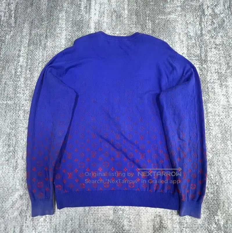 Louis Vuitton Louis Vuitton Blue Cotton Knit Sweater for Men . Size US XL / EU 56 / 4 - 4 Thumbnail