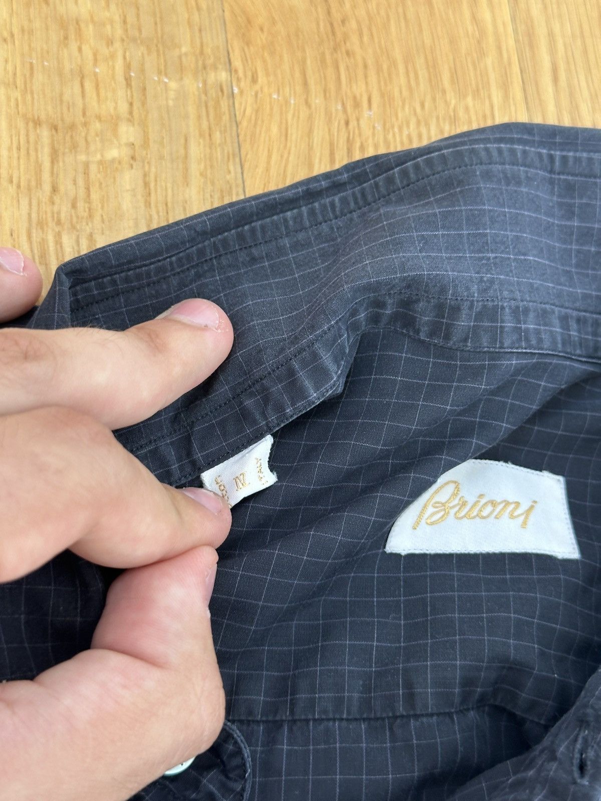 Brioni Made in Italy Brioni Shirt Black Size US XL / EU 56 / 4 - 13 Thumbnail