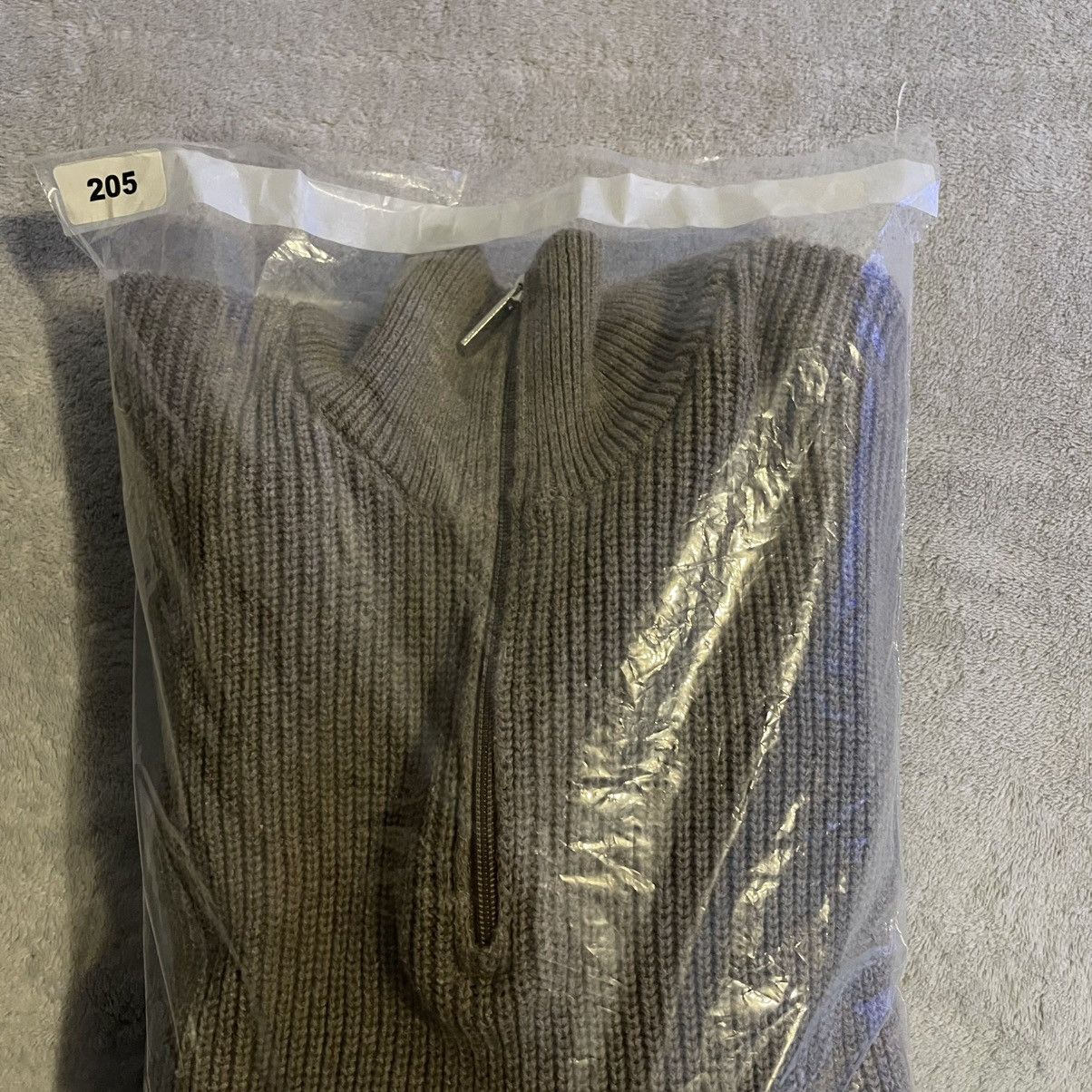 Springfield Springfield Men 2XL Brown Cotton 1/4 Zip Ribbed Knit Sweater Size US XXL / EU 58 / 5 - 11 Thumbnail