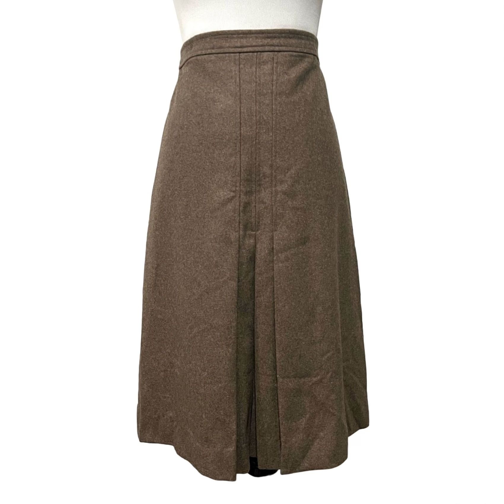 Vintage VINTAGE Gallery Skirt Suit Set Brown Wool Pleated Leather Buttons Preppy Size 10 Women Outfit/Set Skirt Womens Vintage Brown Wool Pleated Gallery 10 Size 32" / US 10 / IT 46 - 4 Thumbnail