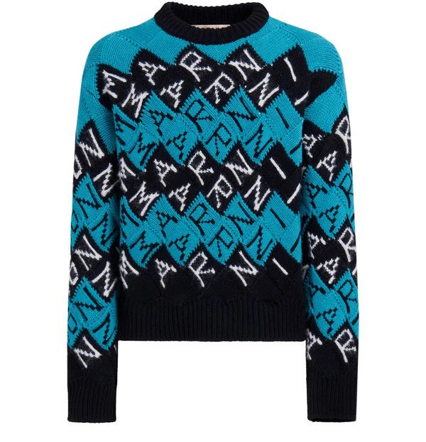 Marni o1w1db10125 Wool Knit Sweater in Multicolor Size US XL / EU 56 / 4 - 1 Thumbnail