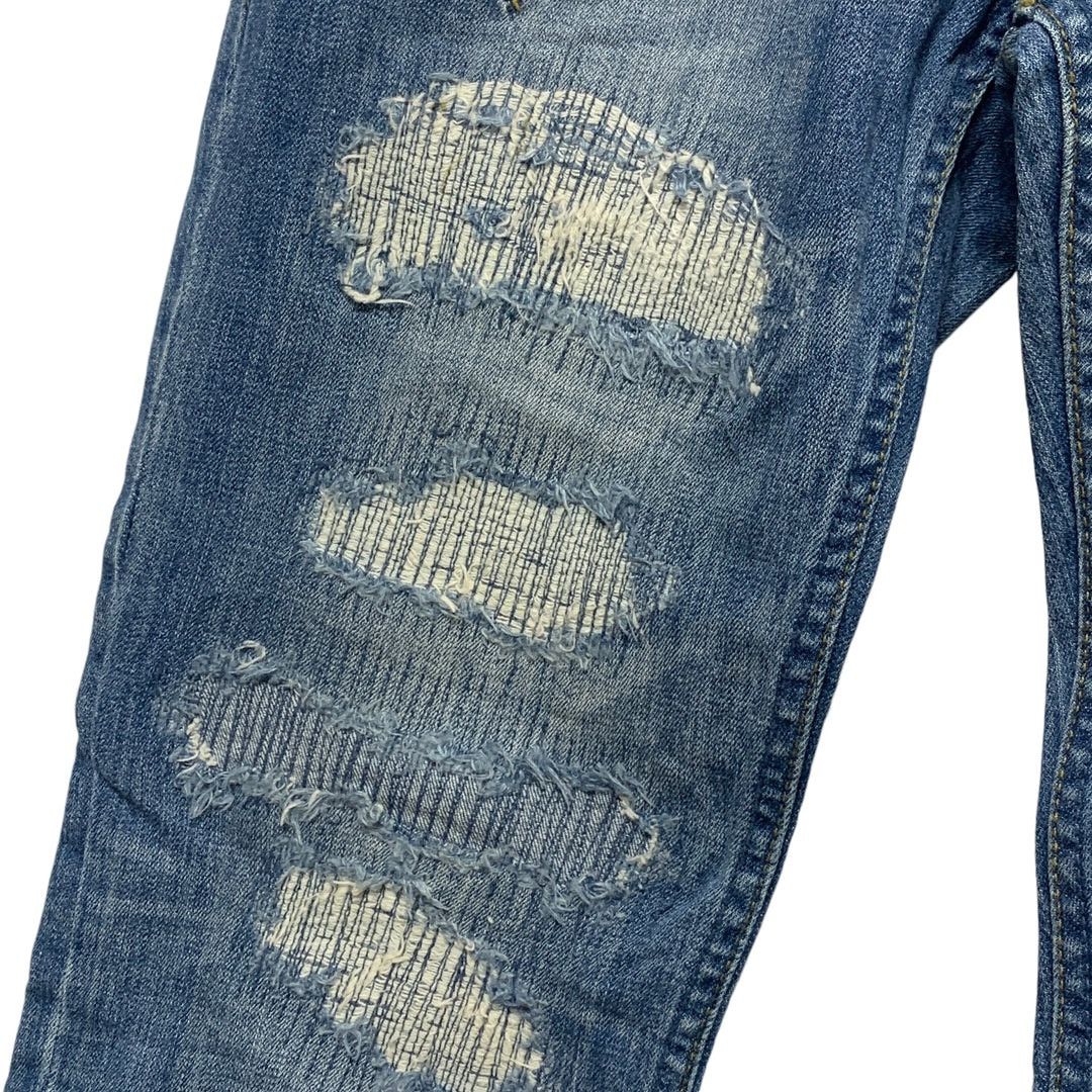 Number (N)ine NUMBER NINE NANO UNIVERSE CROPPED DISTRESSED DENIM JEANS Size US 31 - 3 Thumbnail