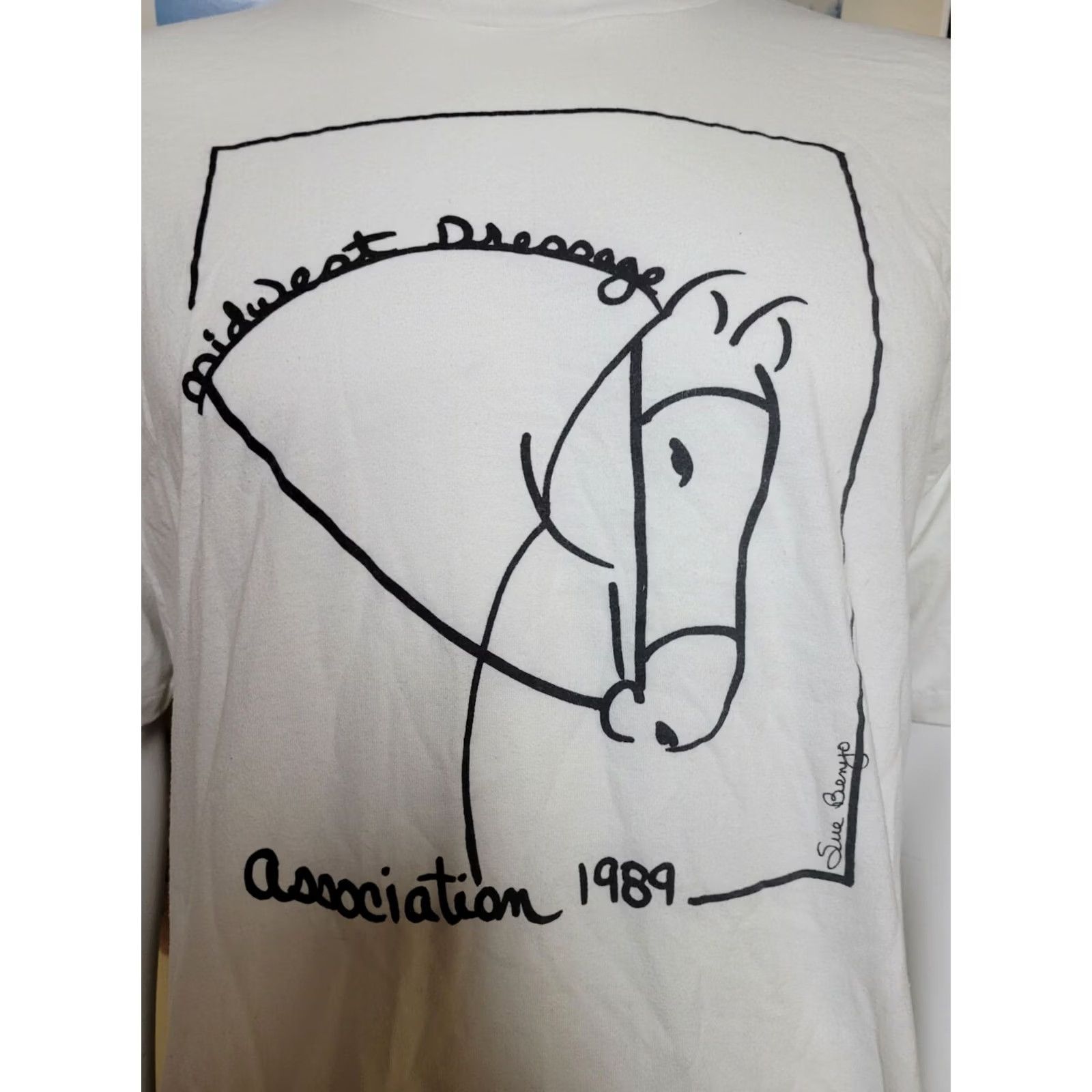 Hanes VINTAGE Midwest Dressage Association 1989 Michigan T Shirt XL Equestrian Training Size US XL / EU 56 / 4 - 2 Thumbnail