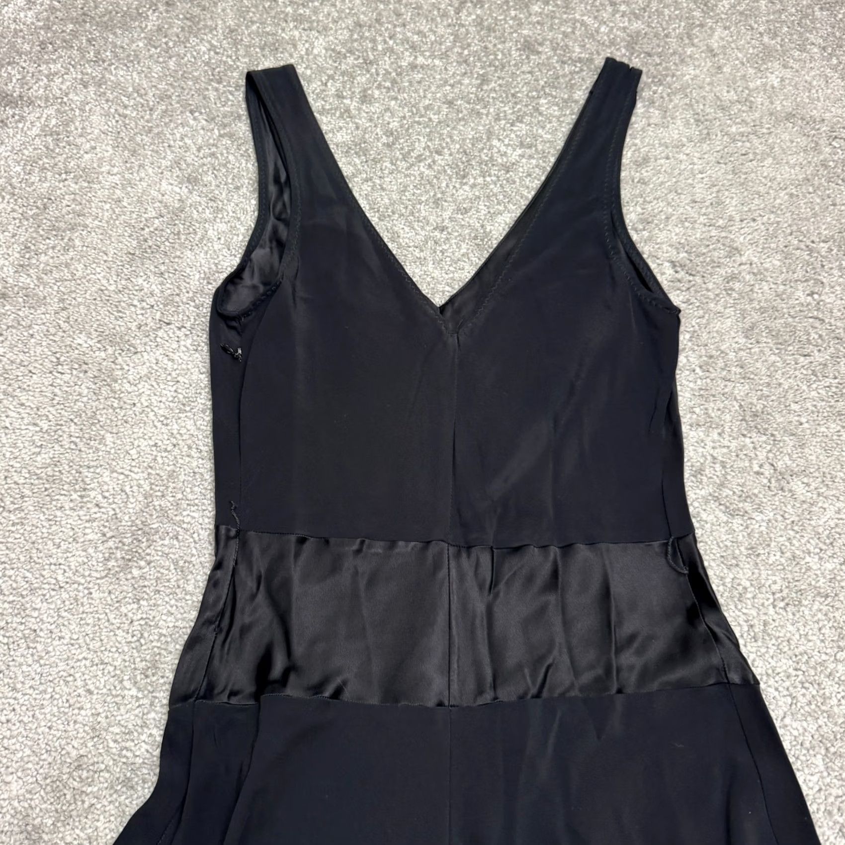 Bebe VINTAGE BeBe Midi Dress Womens Small Black Y2K A-Line Slip V-Neck Satin Size S / US 4 / IT 40 - 3 Thumbnail
