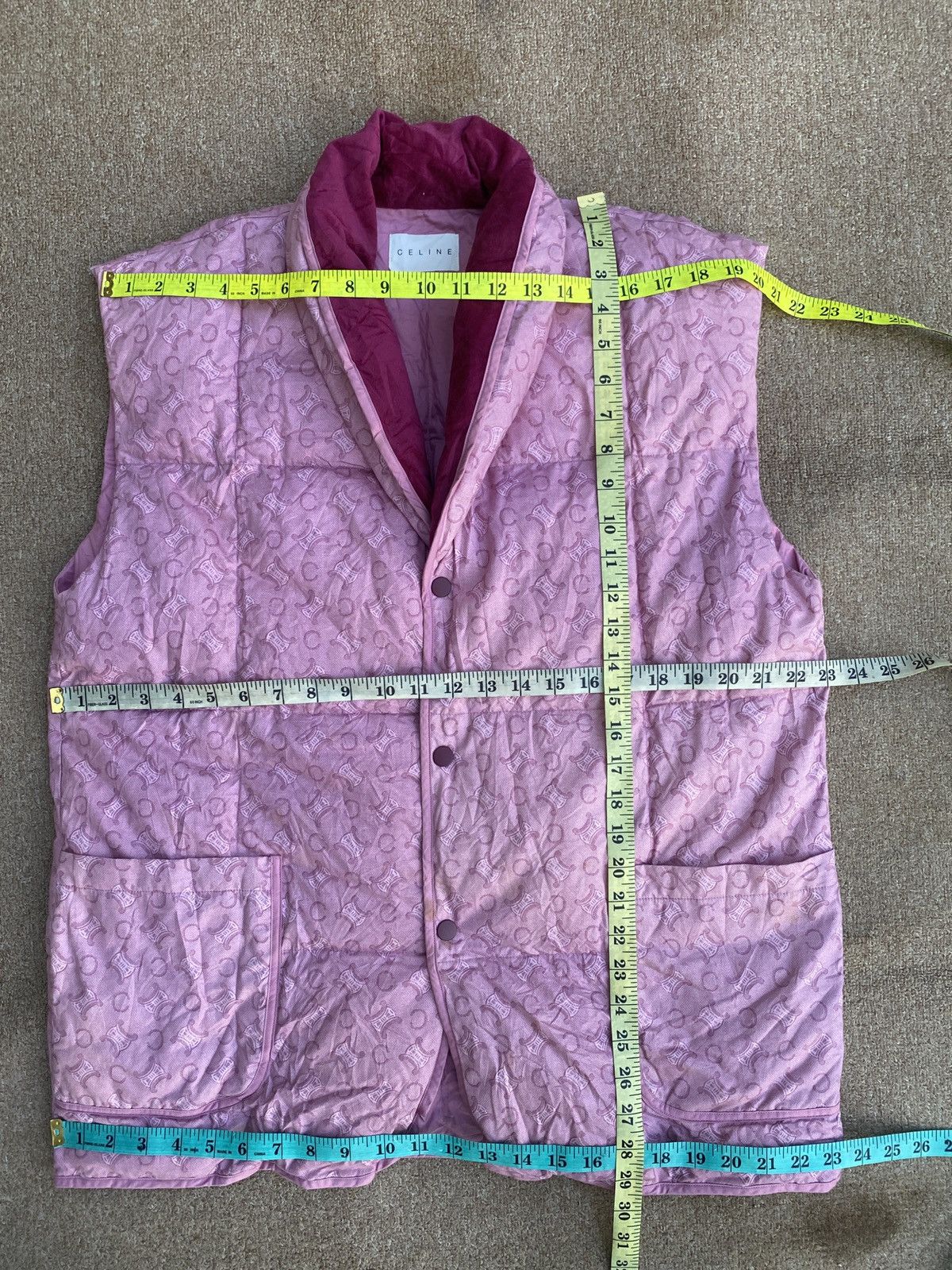 Celine × Hedi Slimane Vintage Celine monogram vest jacket Size US L / EU 52-54 / 3 - 15 Thumbnail