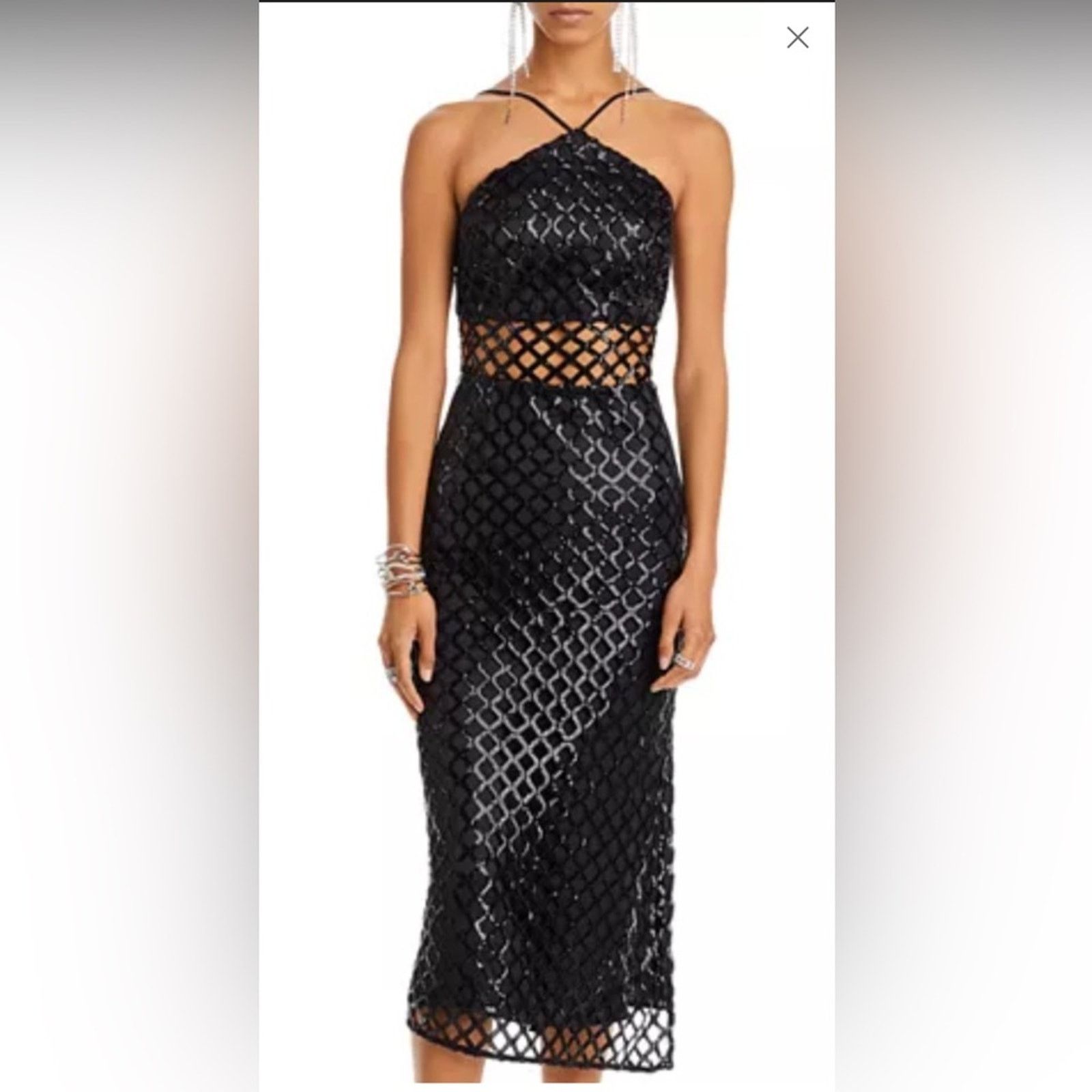 Ramy Brook Ramy Brook $695 Leo Latticework Midi Dress Size 4 Size S / US 4 / IT 40 - 4 Thumbnail