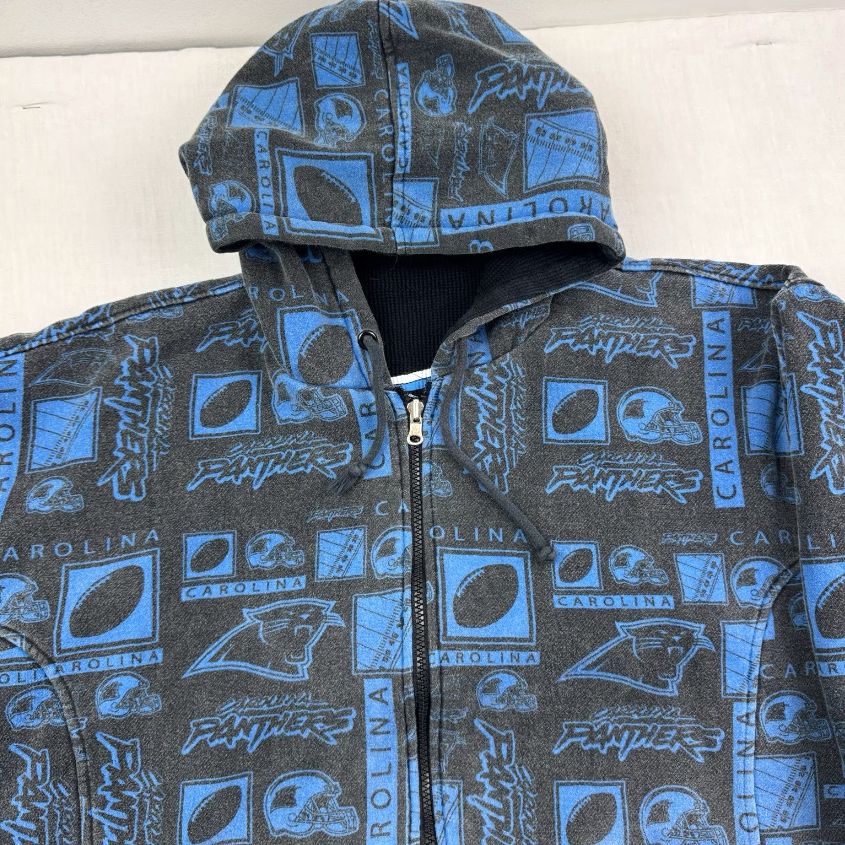 NFL VINTAGE NFL Carolina Panthers Reversible Hoodie Men 2XL Black Graphic Print Y2K Sports Size US XXL / EU 58 / 5 - 2 Thumbnail