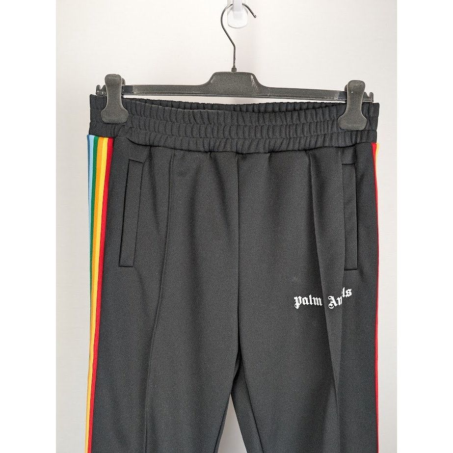 Palm Angels o1rshd1 Rainbow Track Pants in Black/Multicolor Size US 34 / EU 50 - 4 Thumbnail