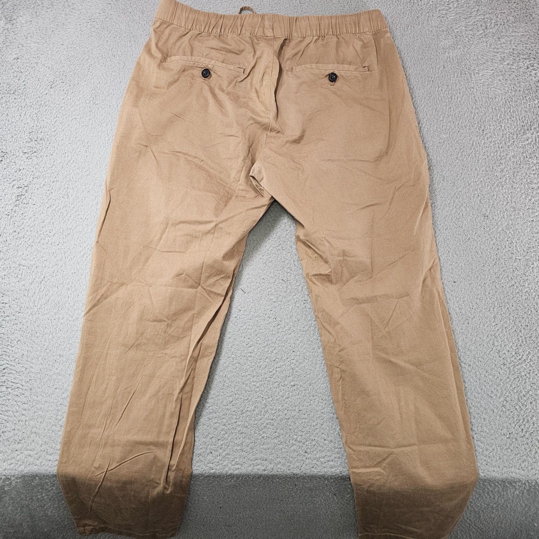 Bonobos Bonobos Pants Mens Small Khaki Beige Drawstring Elastic Waist Chino Casual Size US 29 - 7 Thumbnail