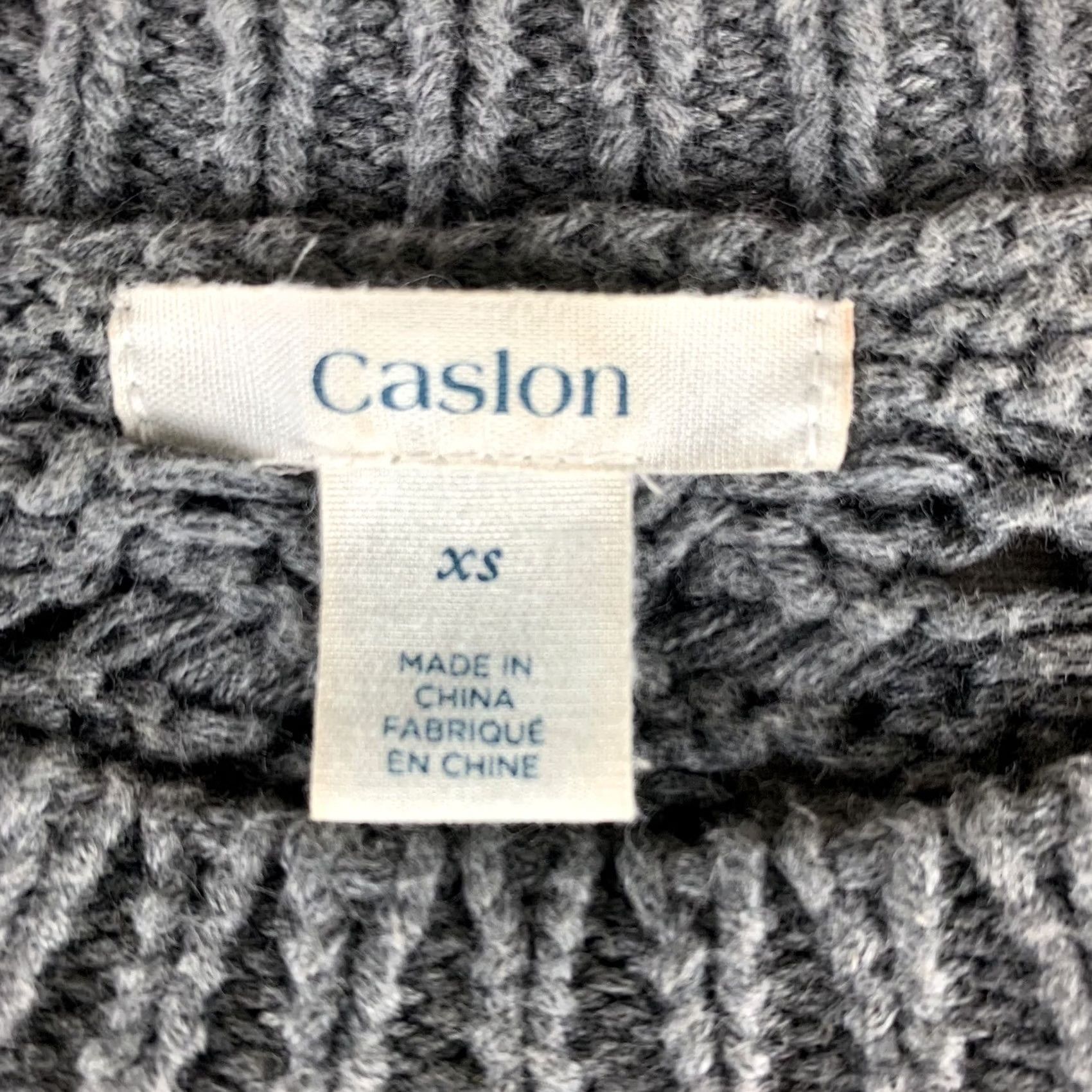 Vintage CASLON Sweater Womens XS Gray Thick Knit Long Sleeve Crewneck Size XS / US 0-2 / IT 36-38 - 2 Thumbnail