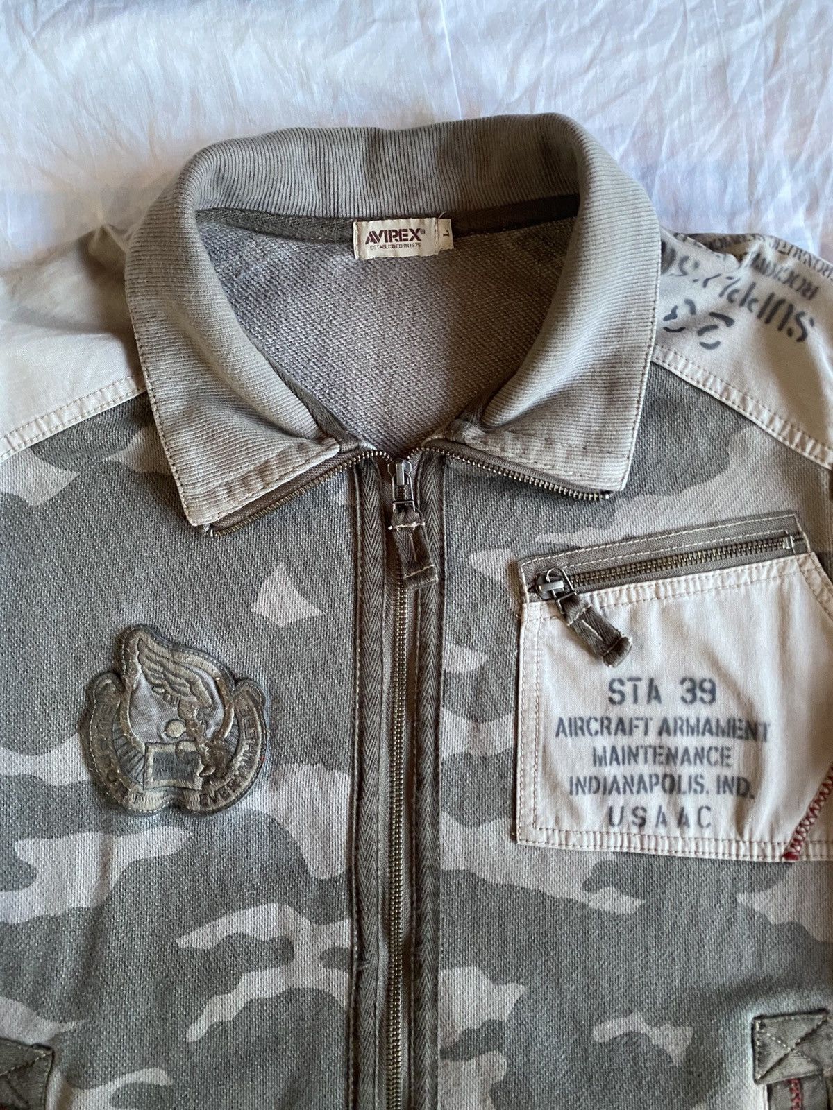 Avirex vintage camo military avirex indianapolis jacket Size US L / EU 52-54 / 3 - 2 Thumbnail