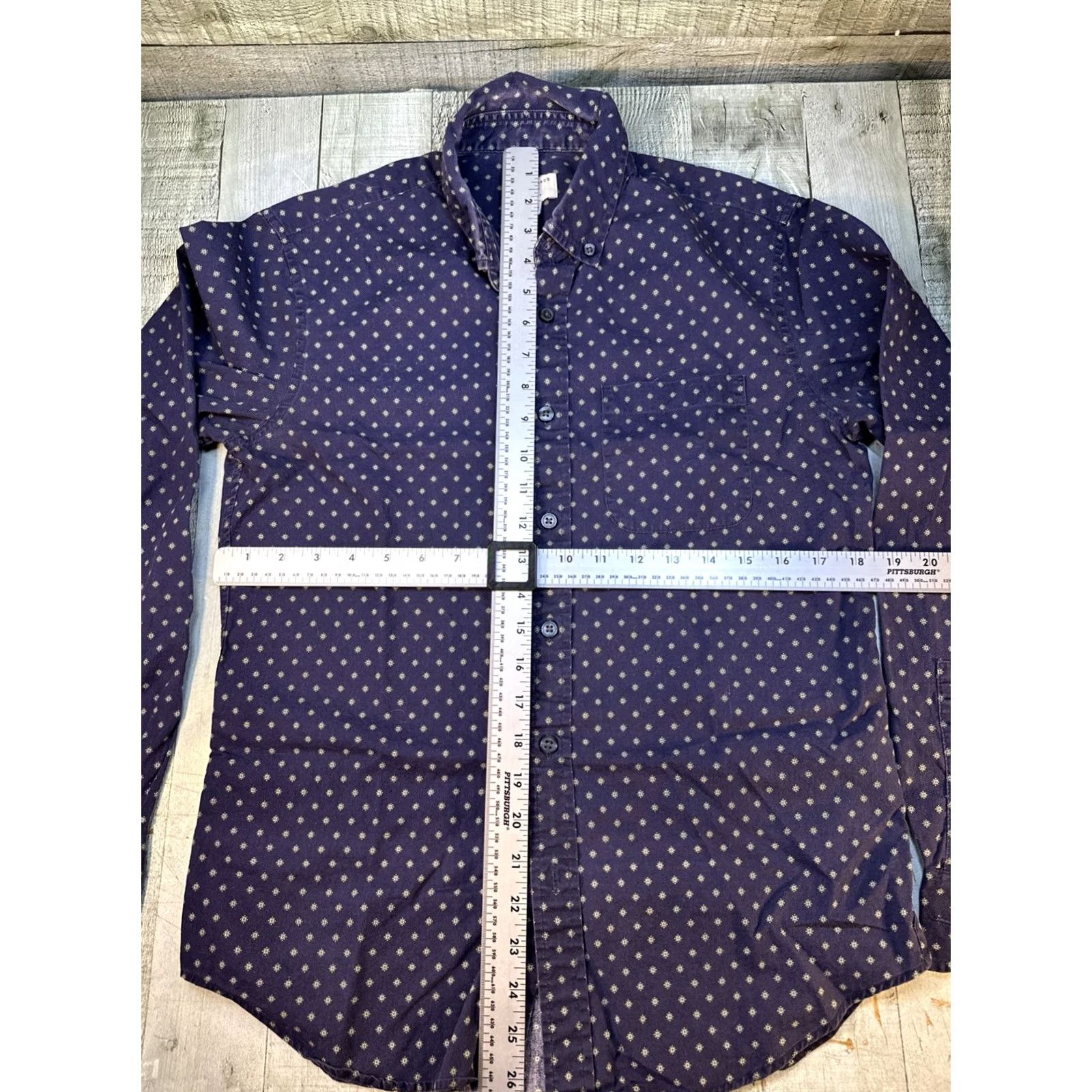 Club Monaco VINTAGE? Club Monaco Blue Button-Up Shirt Men XS Slim Fit Casual Long Sleeve Size US XS / EU 42 / 0 - 3 Thumbnail