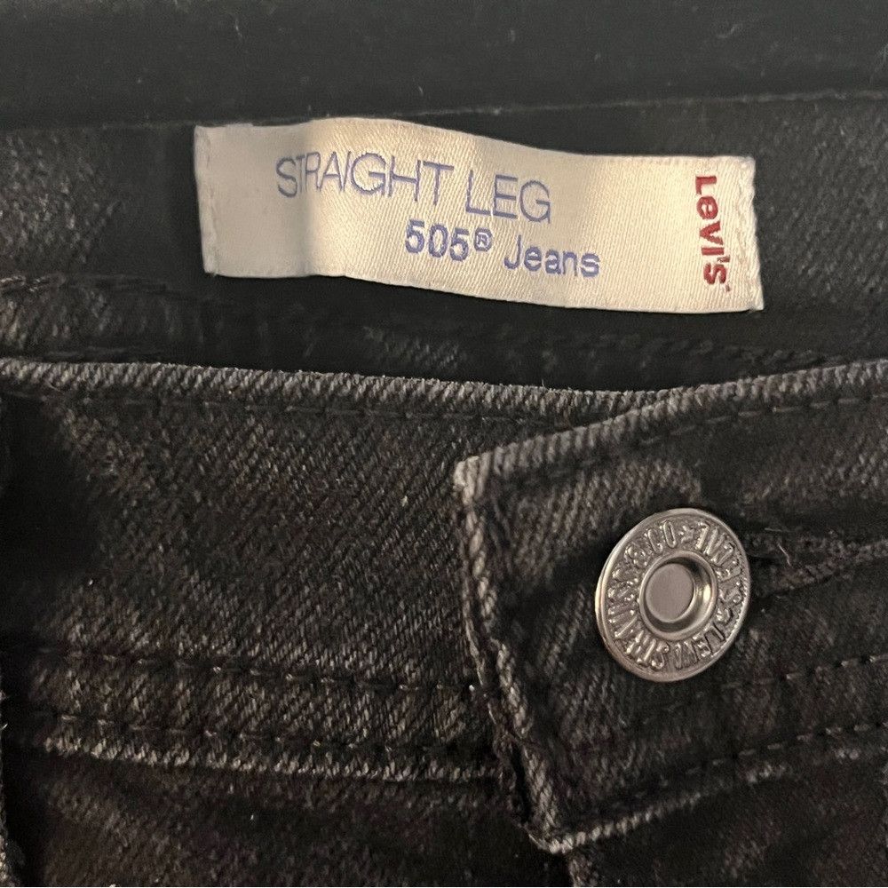 Levi's Levi’s Classic Straight Leg Fit 505 Denim Jeans Black Size 8 Size 28" / US 6 / IT 42 - 4 Thumbnail