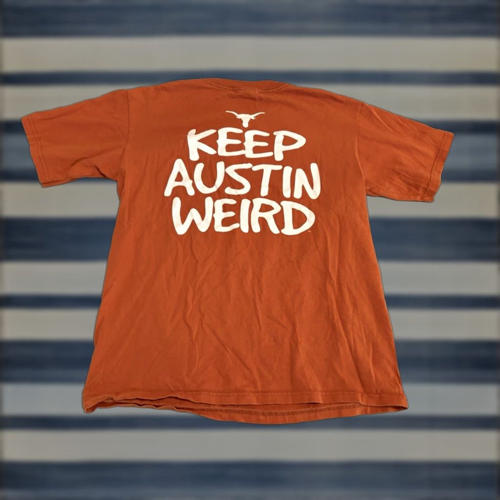 Anvil VINTAGE Texas Longhorns Keep Austin Weird Tee Shirt Medium Size US M / EU 48-50 / 2 - 1 Thumbnail