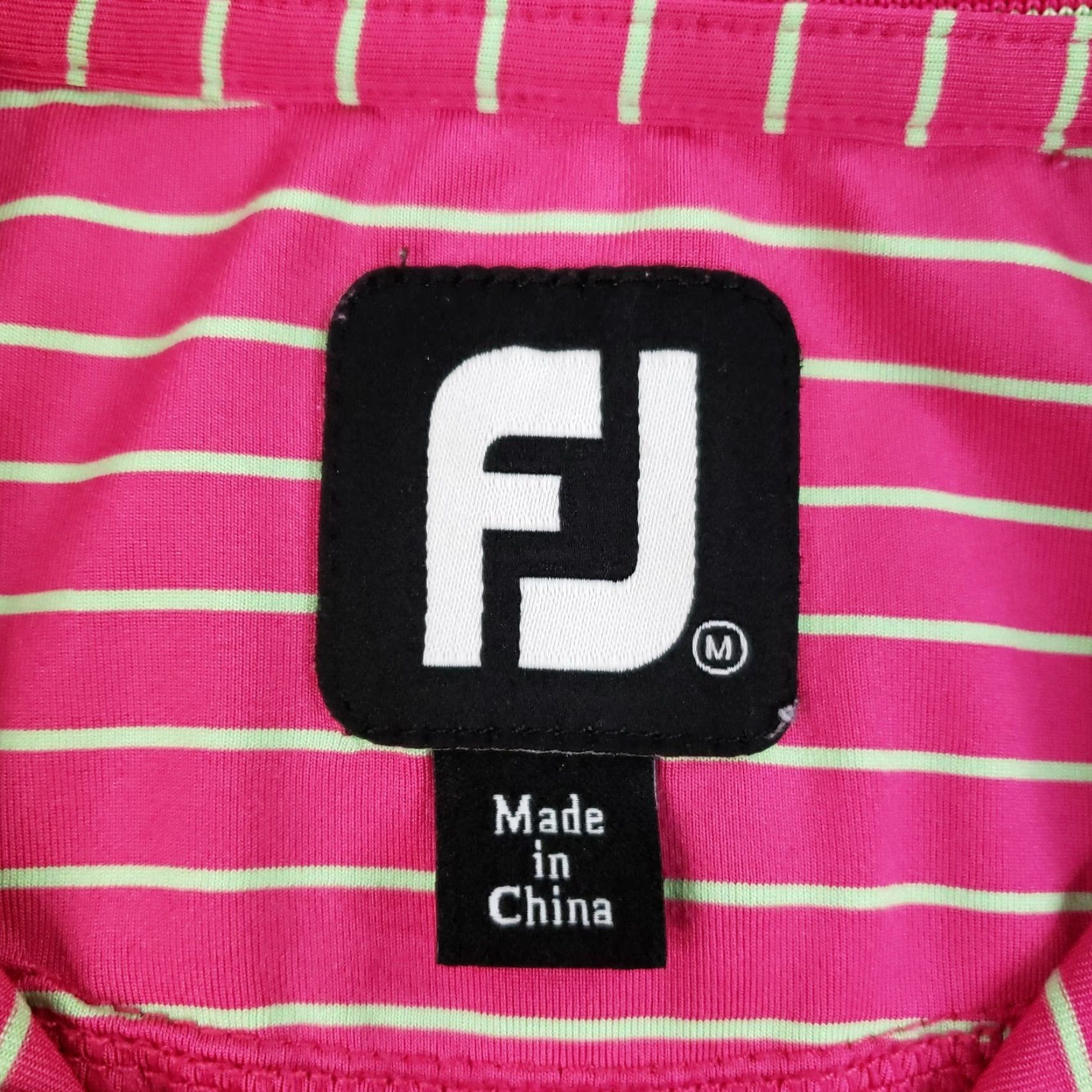 Footjoy FootJoy Polo Shirt Mens M Pink Striped Short Sleeve Stretch Golf Logo Size US M / EU 48-50 / 2 - 5 Thumbnail