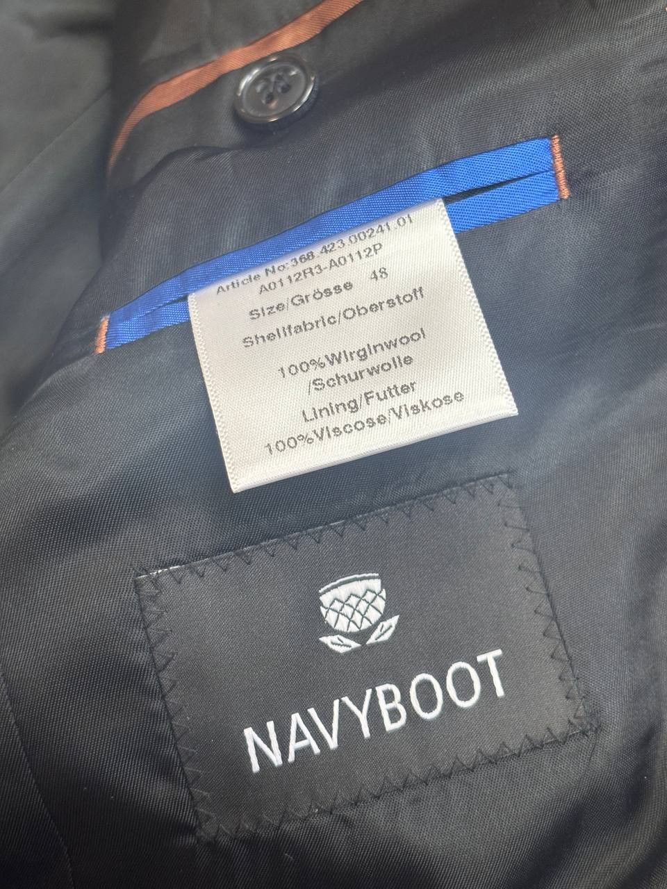 NAVYBOOT Navyboot Jacket 100% Virgin Wool - Woven in Biella, Italy Size 38L - 7 Thumbnail