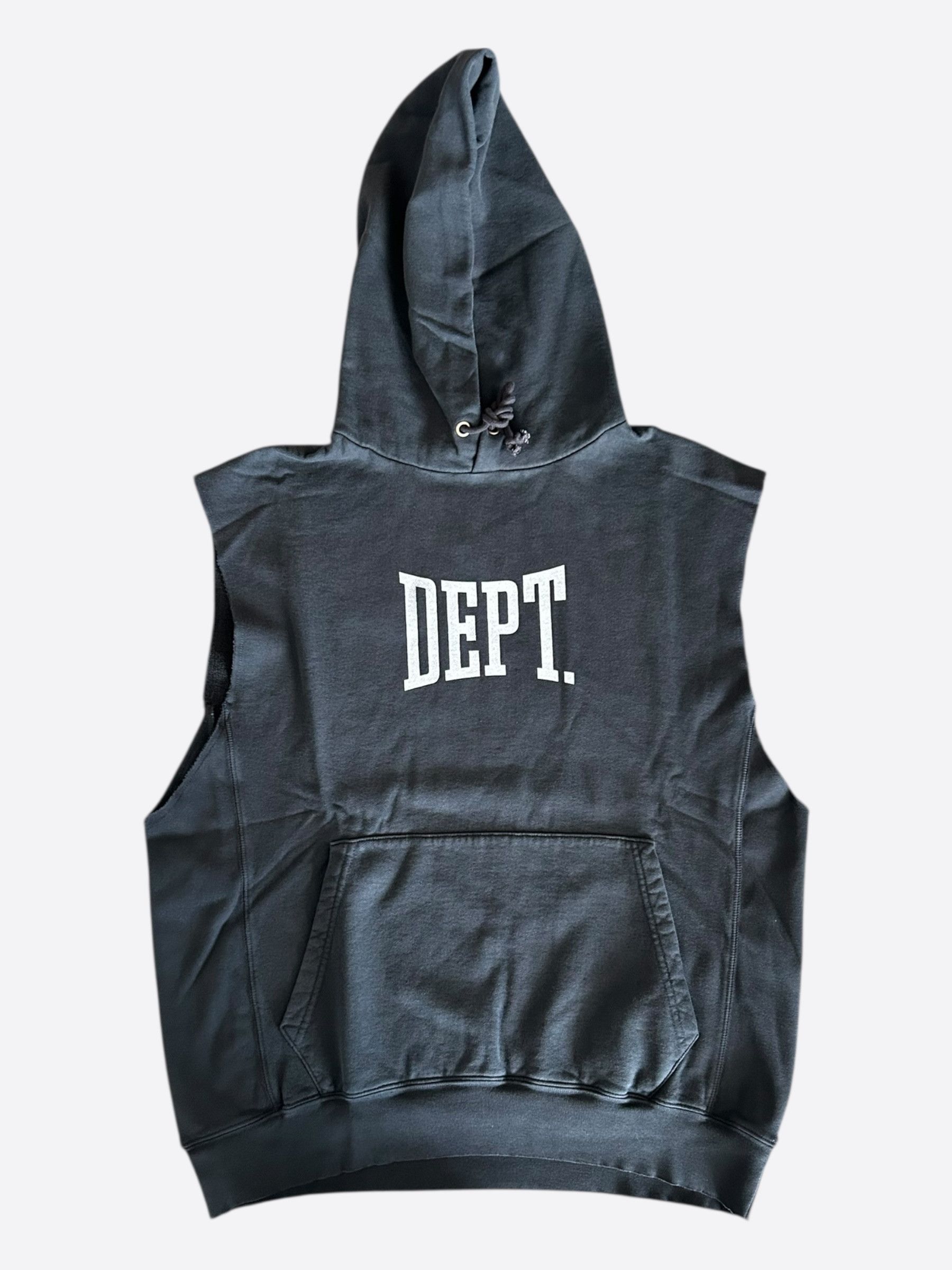Gallery Dept. Gallery Dept Black & White DEPT Logo Cut Off Hoodie Size US XS / EU 42 / 0 - 1 Thumbnail