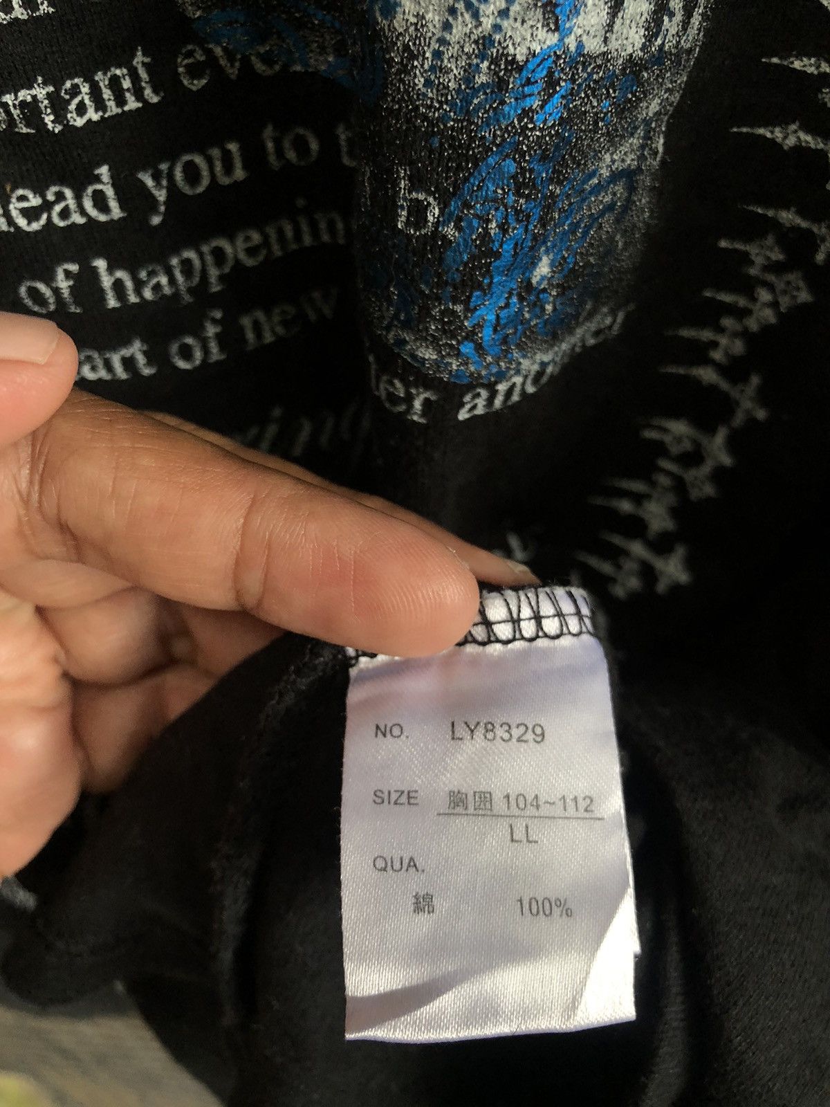 If Six Was Nine × Japanese Brand × Le Grande Bleu (L.G.B.) JAPANESE TIME STEP POEM SKULL GOTHIC LONGSLEEVE Size US L / EU 52-54 / 3 - 7 Thumbnail