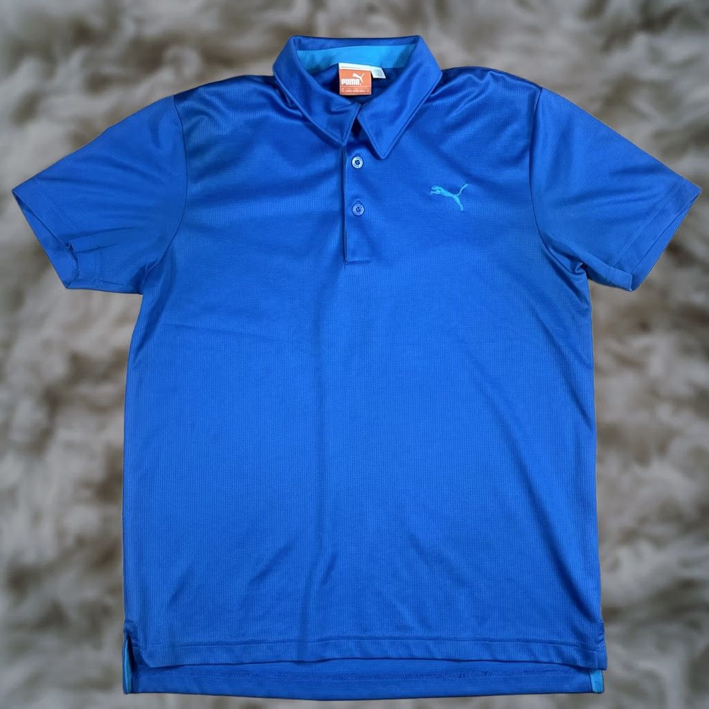 Puma PUMA Mens Small Blue Short Sleeve Polo Golf Tennis Dry Cell Polyester Shirt - Dark Fast Shipping Size US S / EU 44-46 / 1 - 1 Thumbnail