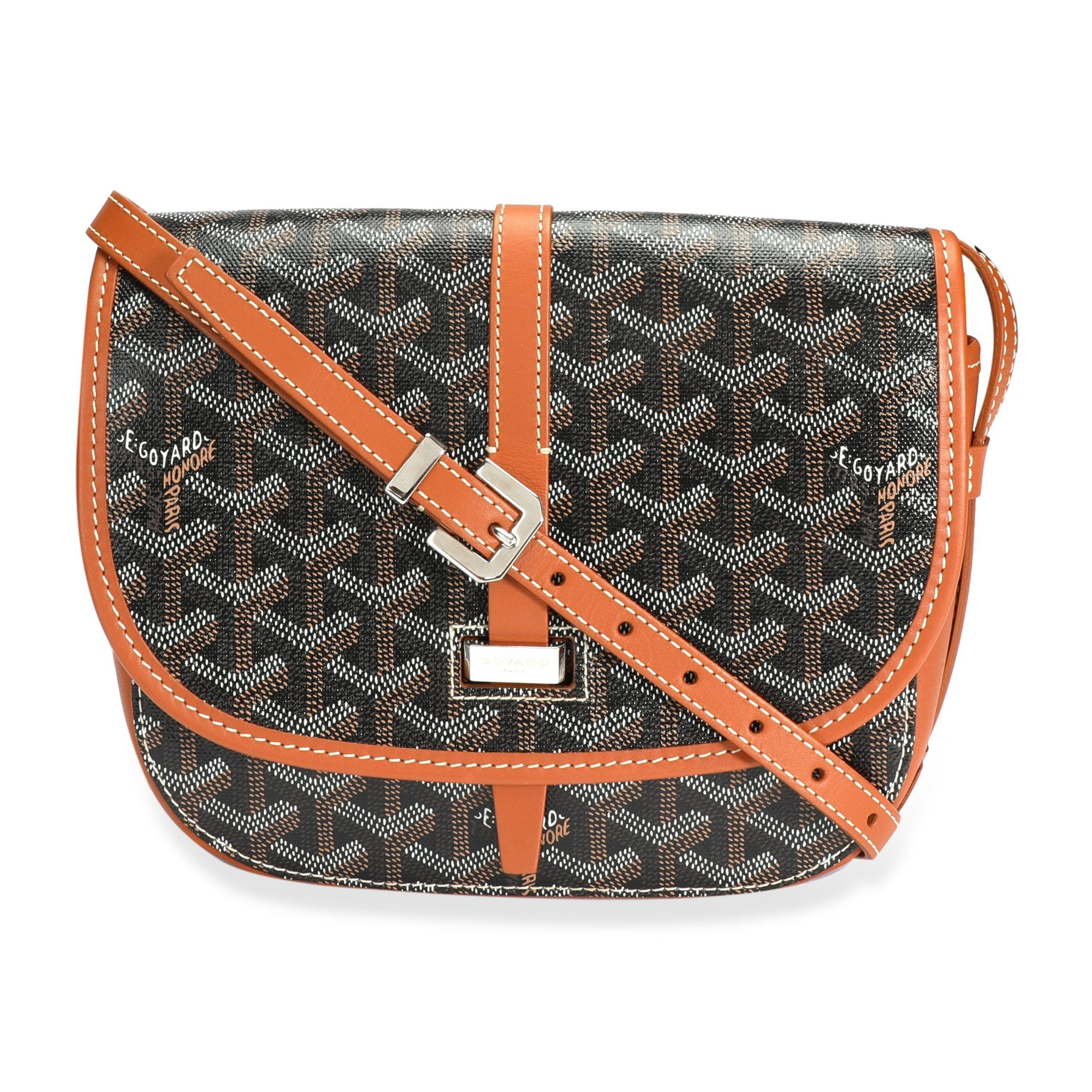 image of Goyard Black & Tan Goyardine Belvédère Ii Pm in Brown, Women's