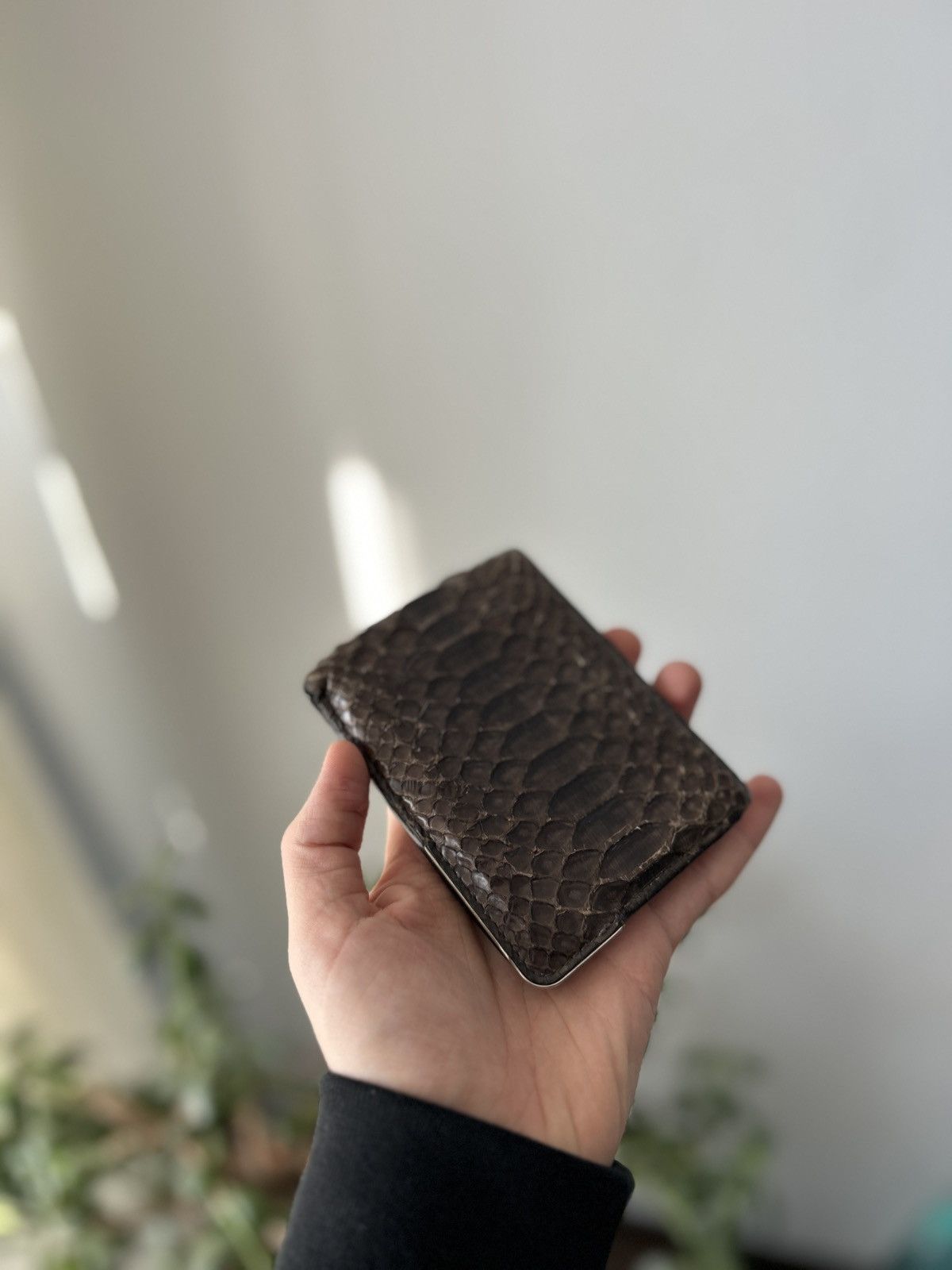 Dior DIOR HOMME BLACK 100% PYTHON SNAKE LEATHER WALLER NEW Size ONE SIZE - 1 Thumbnail