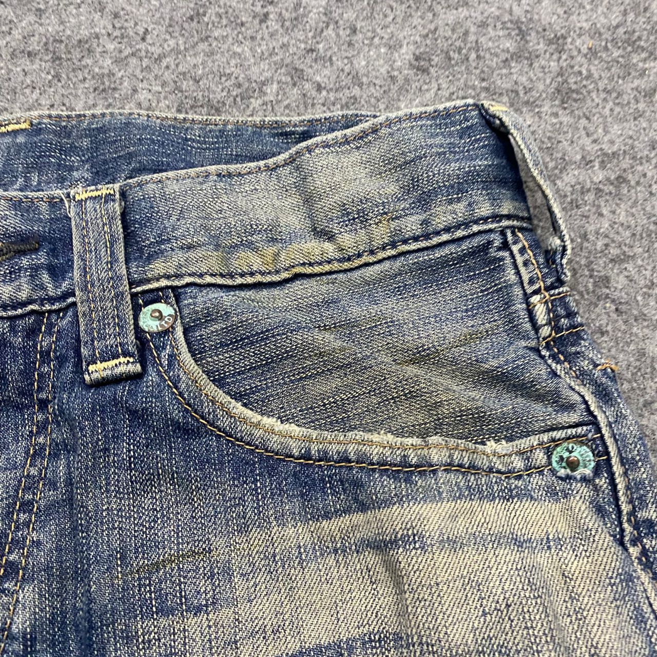 Edwin 💥Best Offer💥Vintage Edwin Blue Trip Distressed Denim Size US 31 - 12 Thumbnail