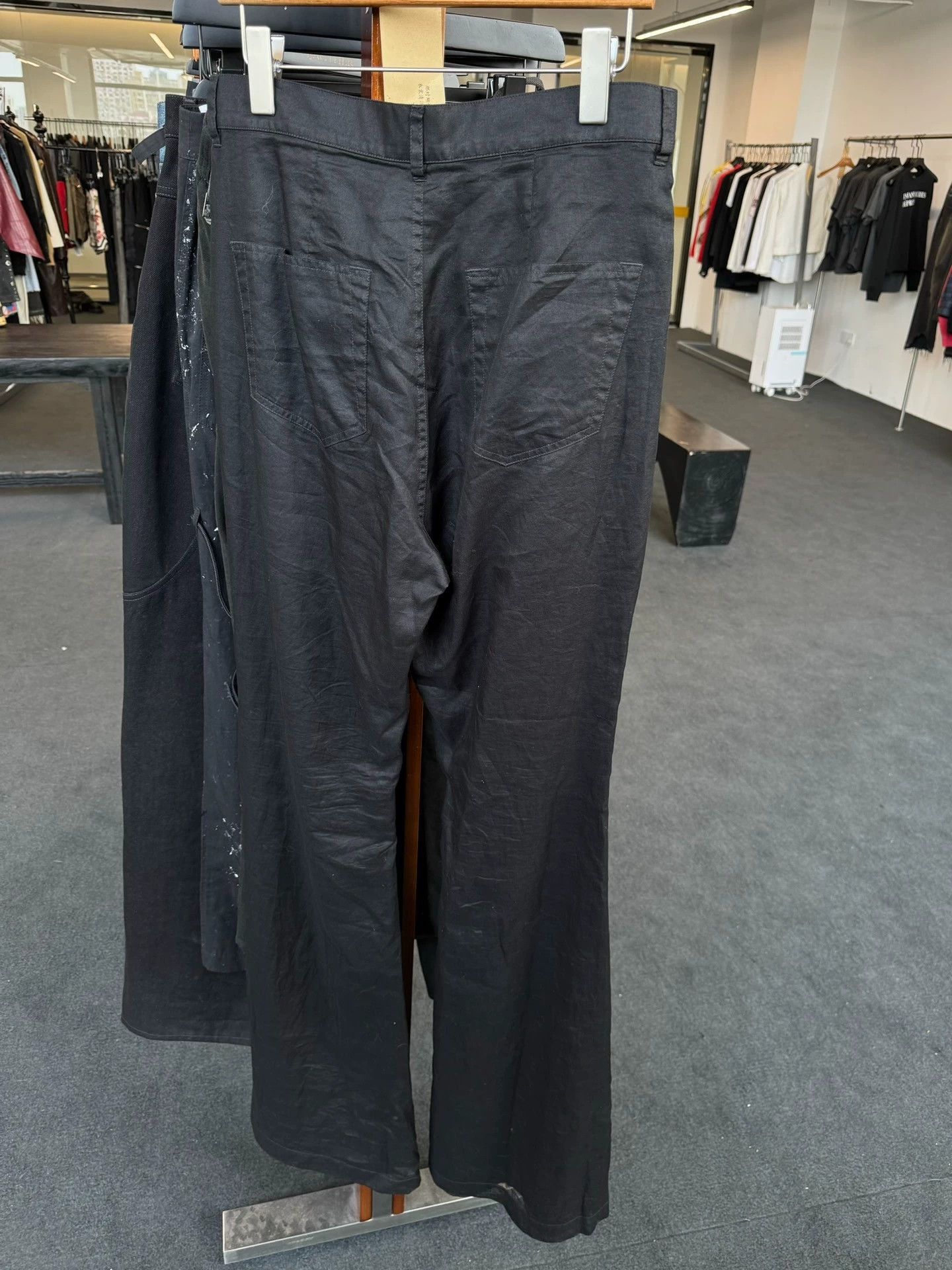 Rick Owens Rick Owens Black patchwork double-layer high waist micro-pu Size US 32 / EU 48 - 3 Thumbnail